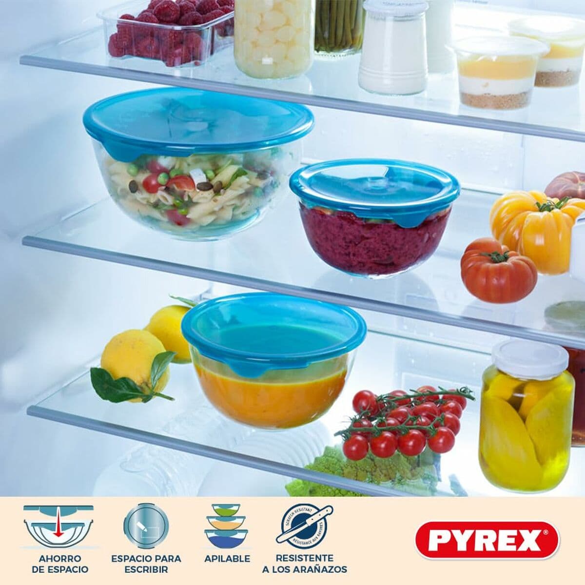 Lunchbox-Set Pyrex Durchsichtig türkis 5 Stücke - Image 8