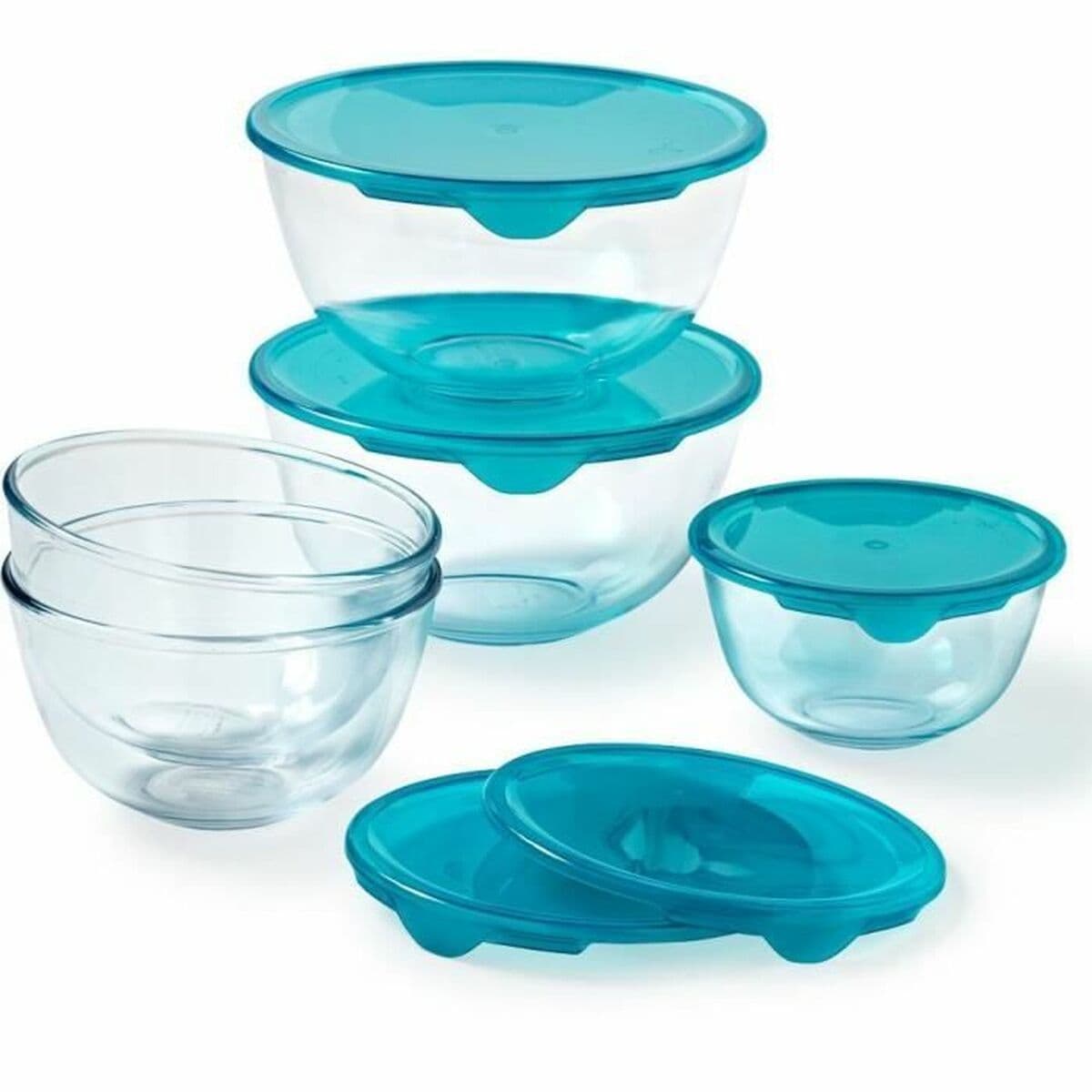 Lunchbox-Set Pyrex Durchsichtig türkis 5 Stücke - Image 2