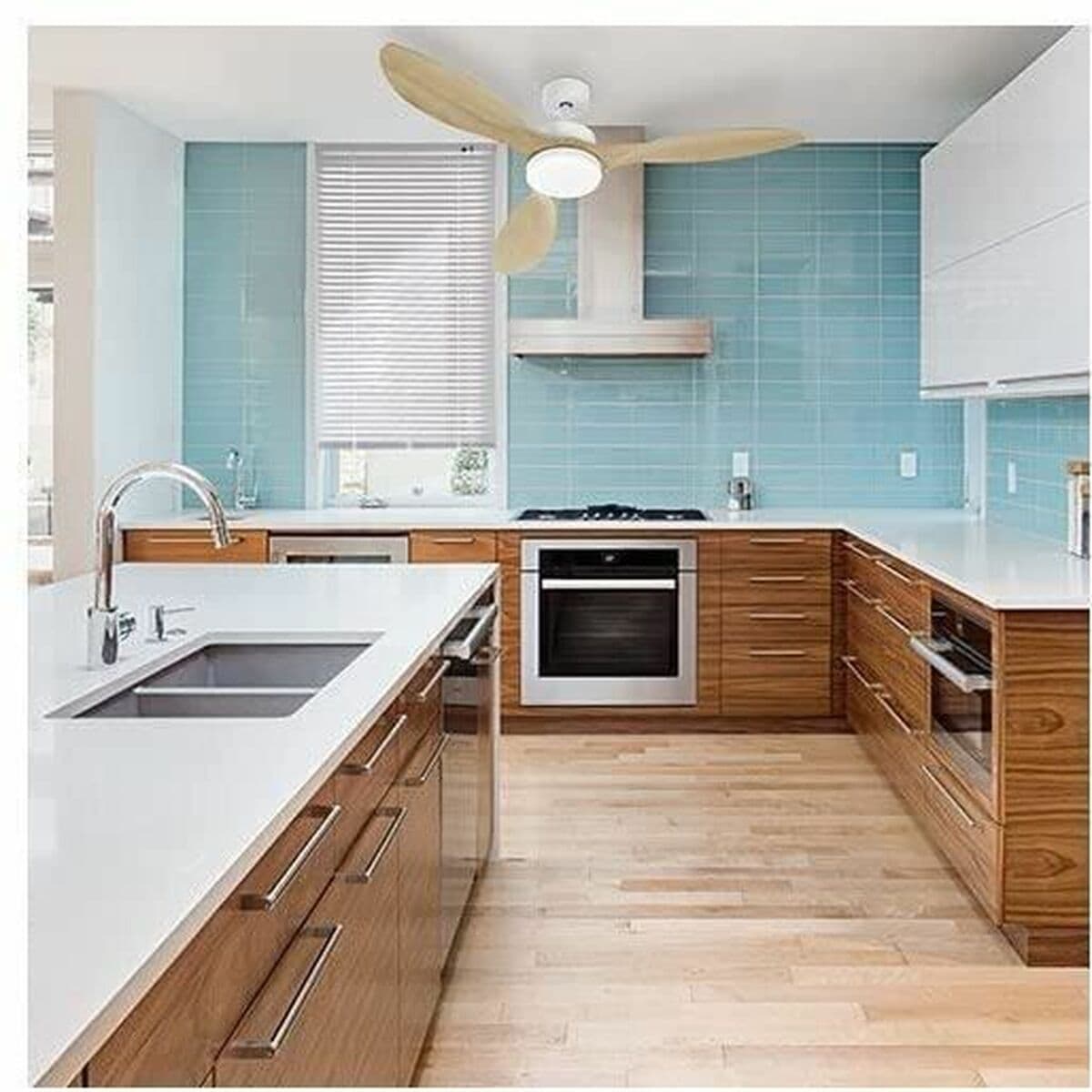 Takfläkt med belysning FARELEK Ø 137 cm 100 W Vit - Image 2