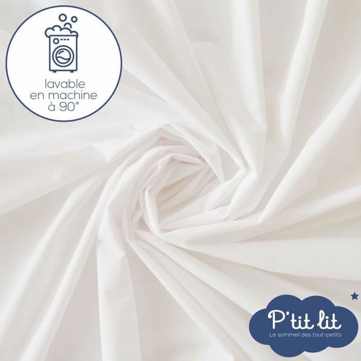 Protector de Cuna P'TIT LIT 70 x 140 cm Blanco 25 Piezas (25 Unidades) - Image 4