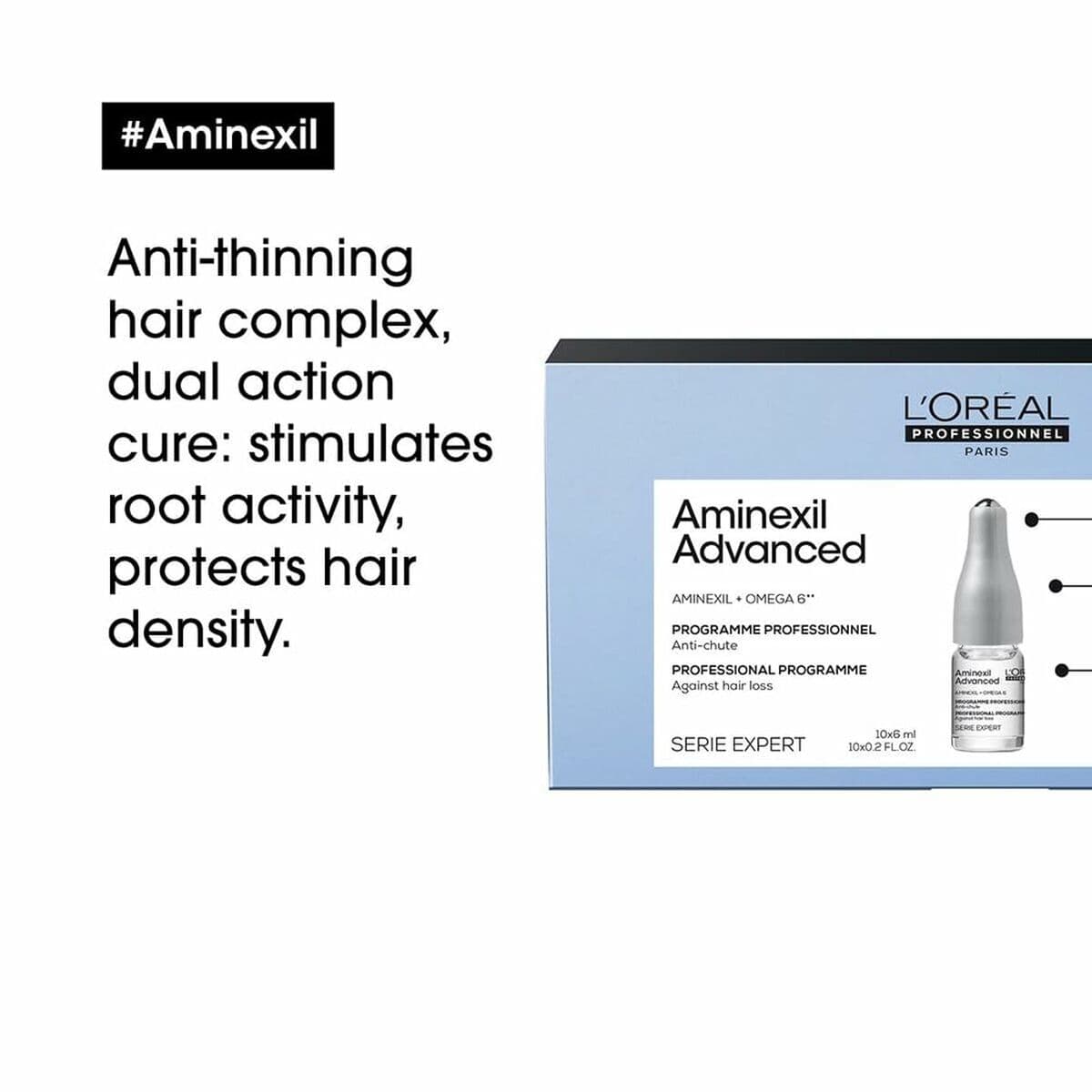 Ampoules antichute de cheveux L'Oreal Professionnel Paris AMINEXIL ADVANCED - Image 2