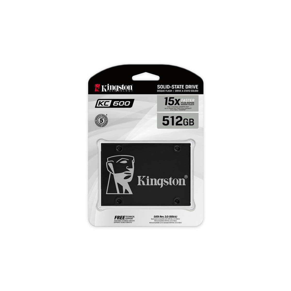 Kovalevy Kingston SKC600/512G 2,5" SSD SATA III 512 GB SSD 512 GB - Image 2