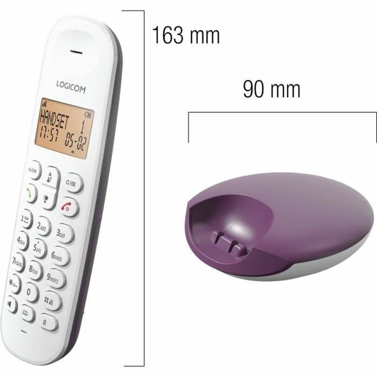 Telefon Stacjonarny Logicom DECT ILOA 150 SOLO Bakłażan - Image 3