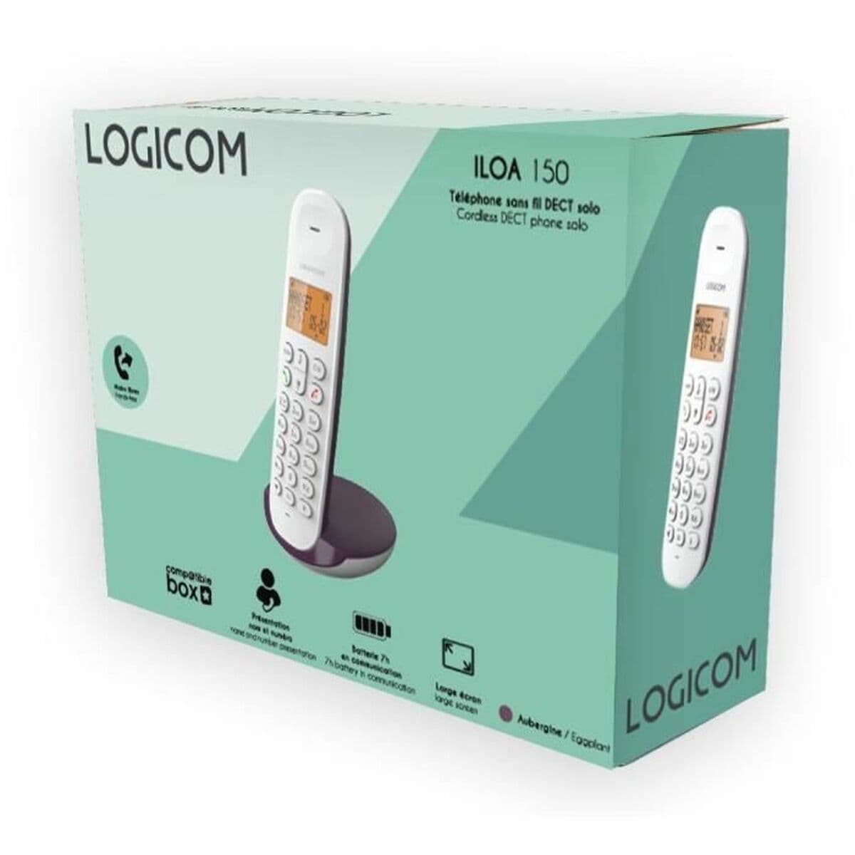 Telefon Stacjonarny Logicom DECT ILOA 150 SOLO Bakłażan - Image 6
