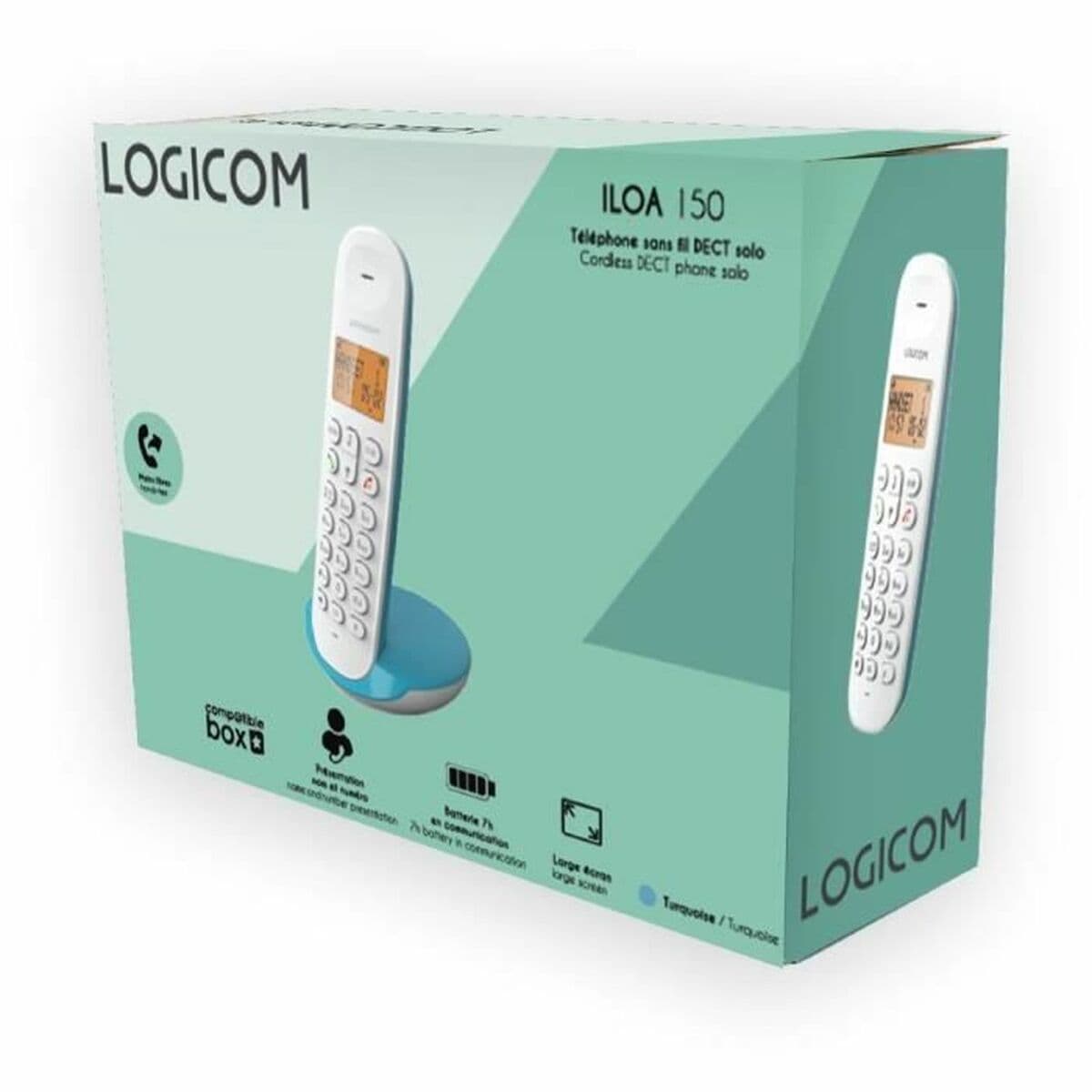 Teléfono Fijo Logicom DECT ILOA 150 SOLO Turquesa - Image 6