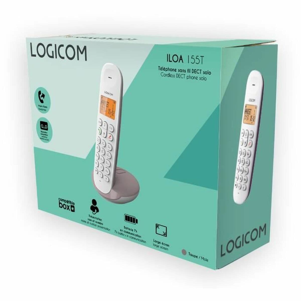 Telefon fără Fir Logicom ILOA 155T SOLO Maro Gri Gri Maroniu - Image 5