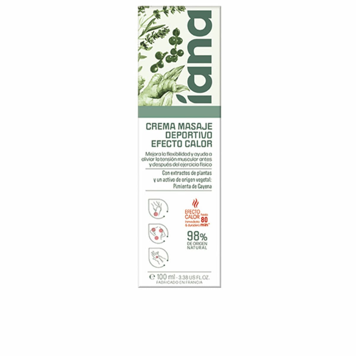 Crema Efecto Calor IANA TRATAMIENTOS TÓPICOS 100 ml