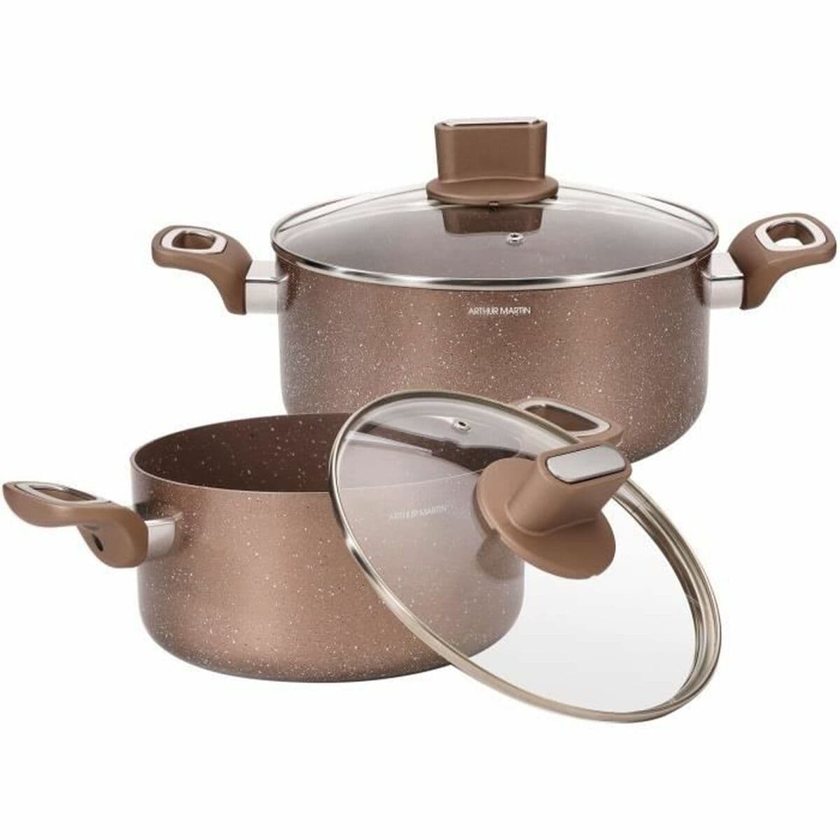 Duboka tava s poklopcem Arthur Martin Roza 4,5 L 4 Dijelovi - Image 6