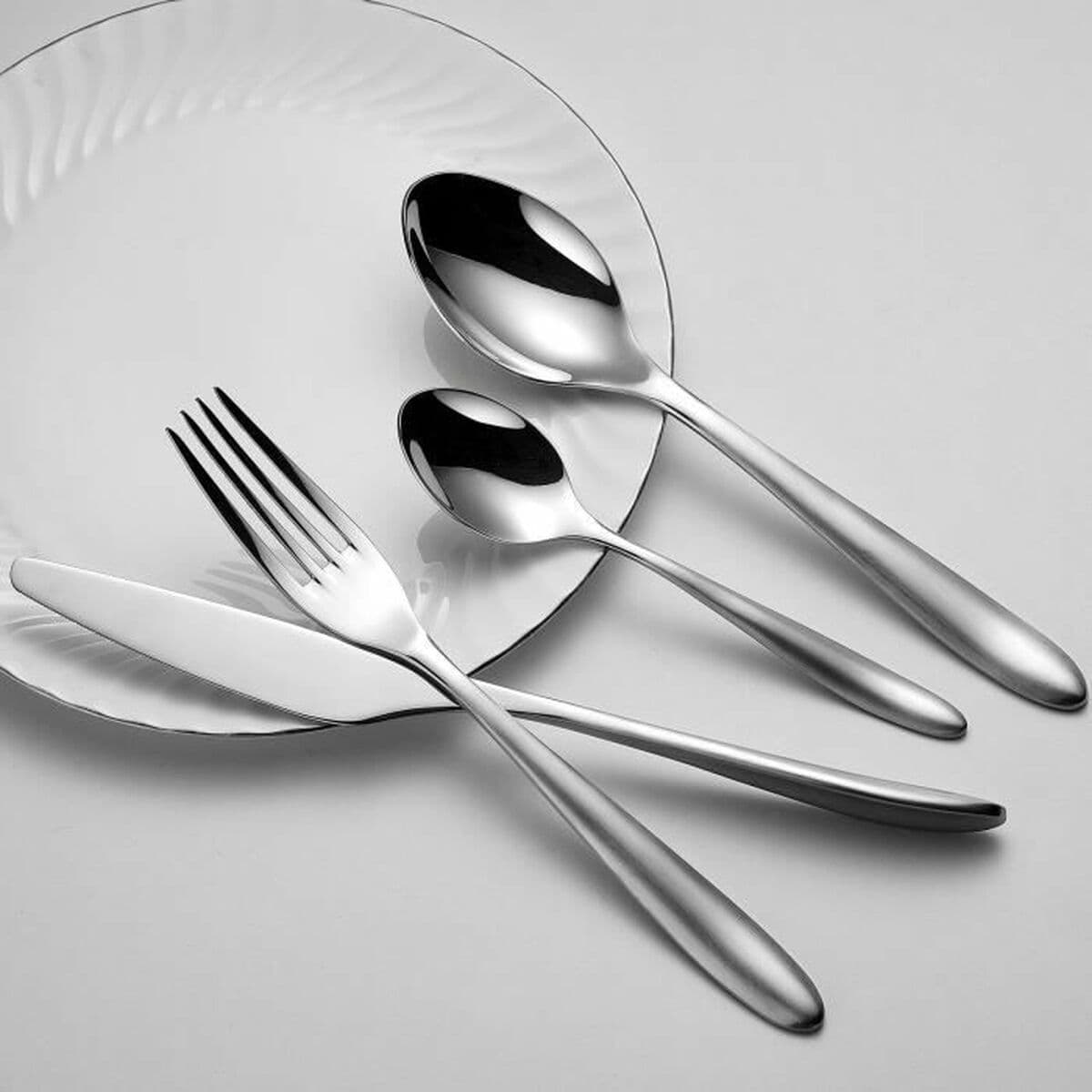 Galda piederumi Arthur Martin AM0211 Pelēks Nerūsējošais tērauds 24 Daudzums - Image 2