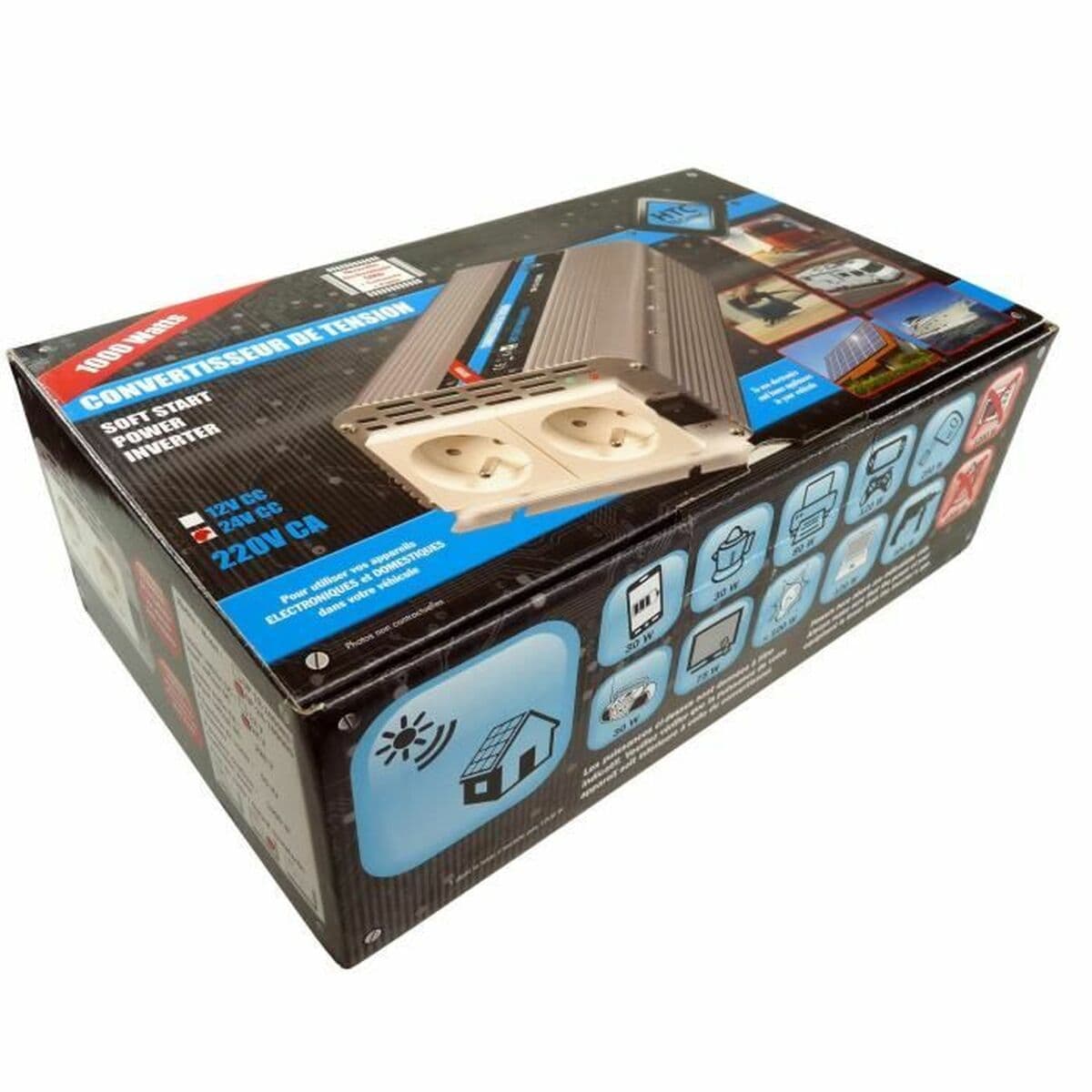 Srovės keitiklis HTC EQUIPEMENT 1000 W 24 V 220-240 V - Image 2