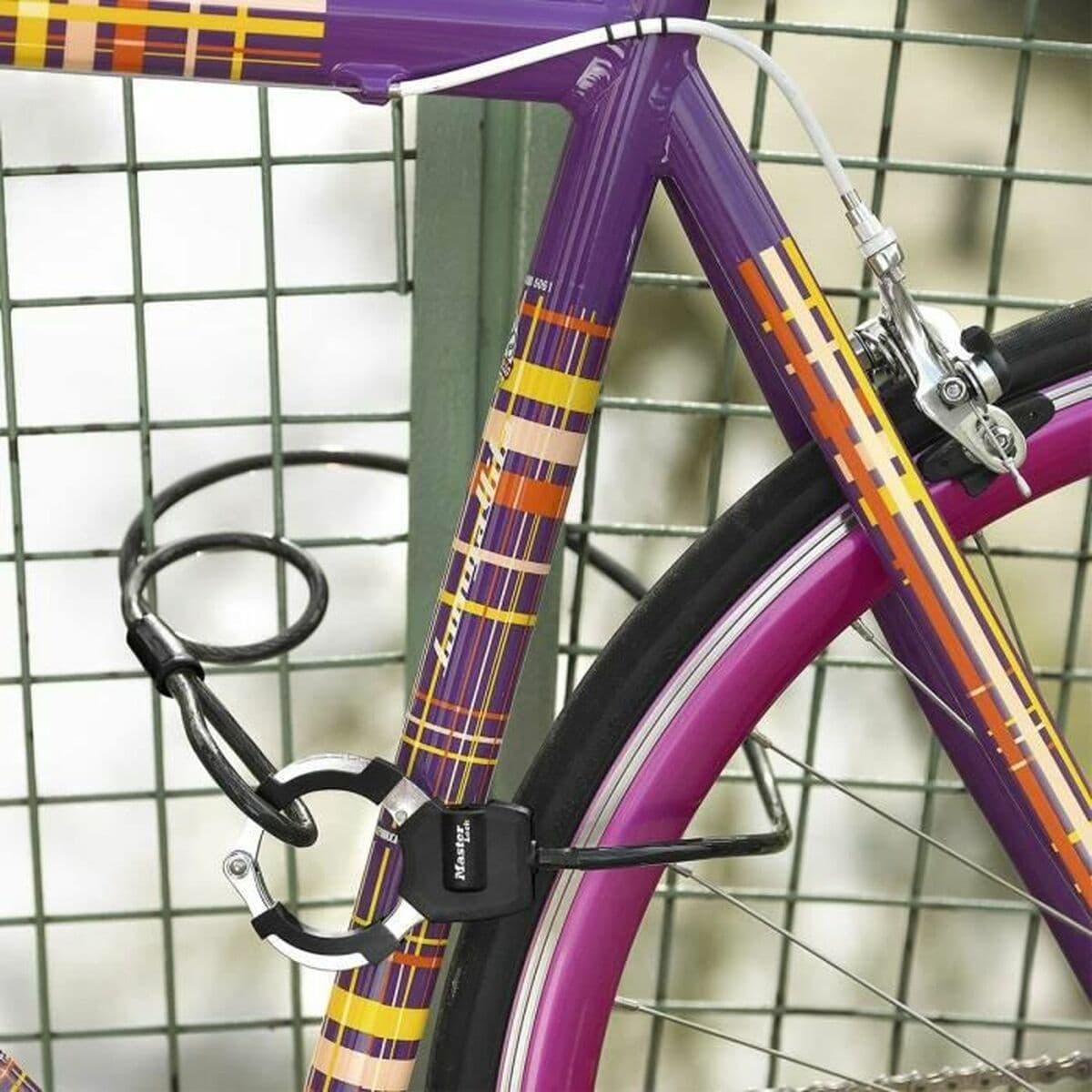 Kabel mit Vorhängeschloss Master Lock Schwarz - Image 5