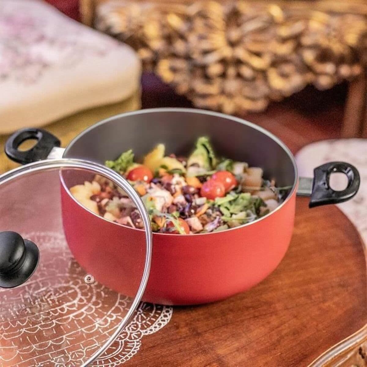 Kasserolle Livoo Rot Ø 24 cm 4 L - Image 5