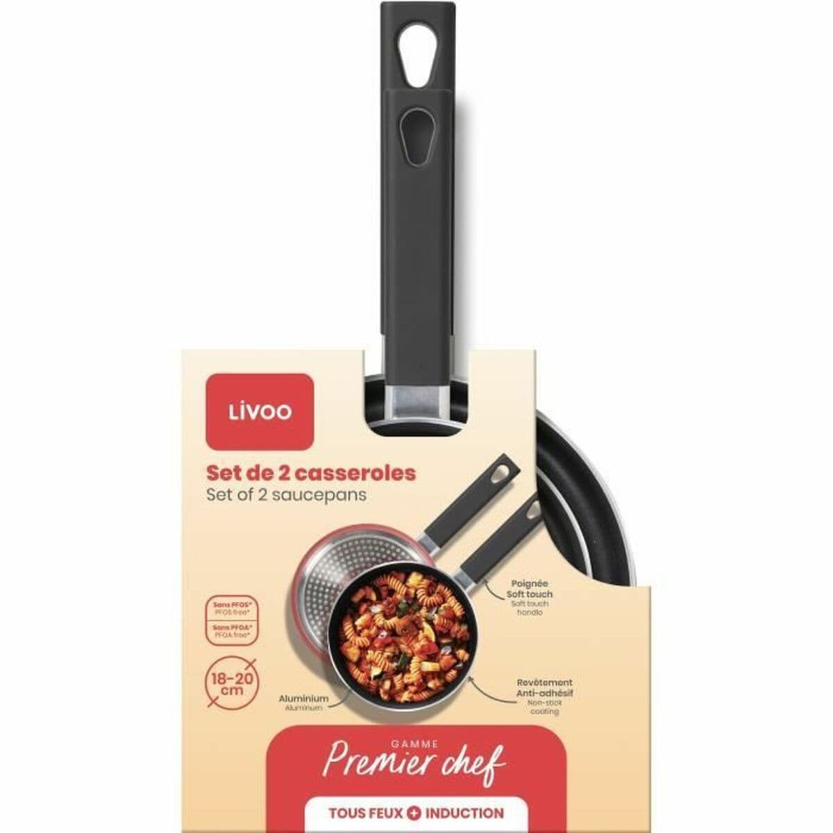 Stieltopfset Livoo Rot Silikon 2 Stücke (2 Stück) - Image 5