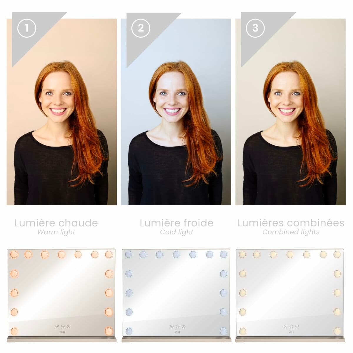 Suurendava Peegel Livoo DOS207 Valge Peegel - Image 6