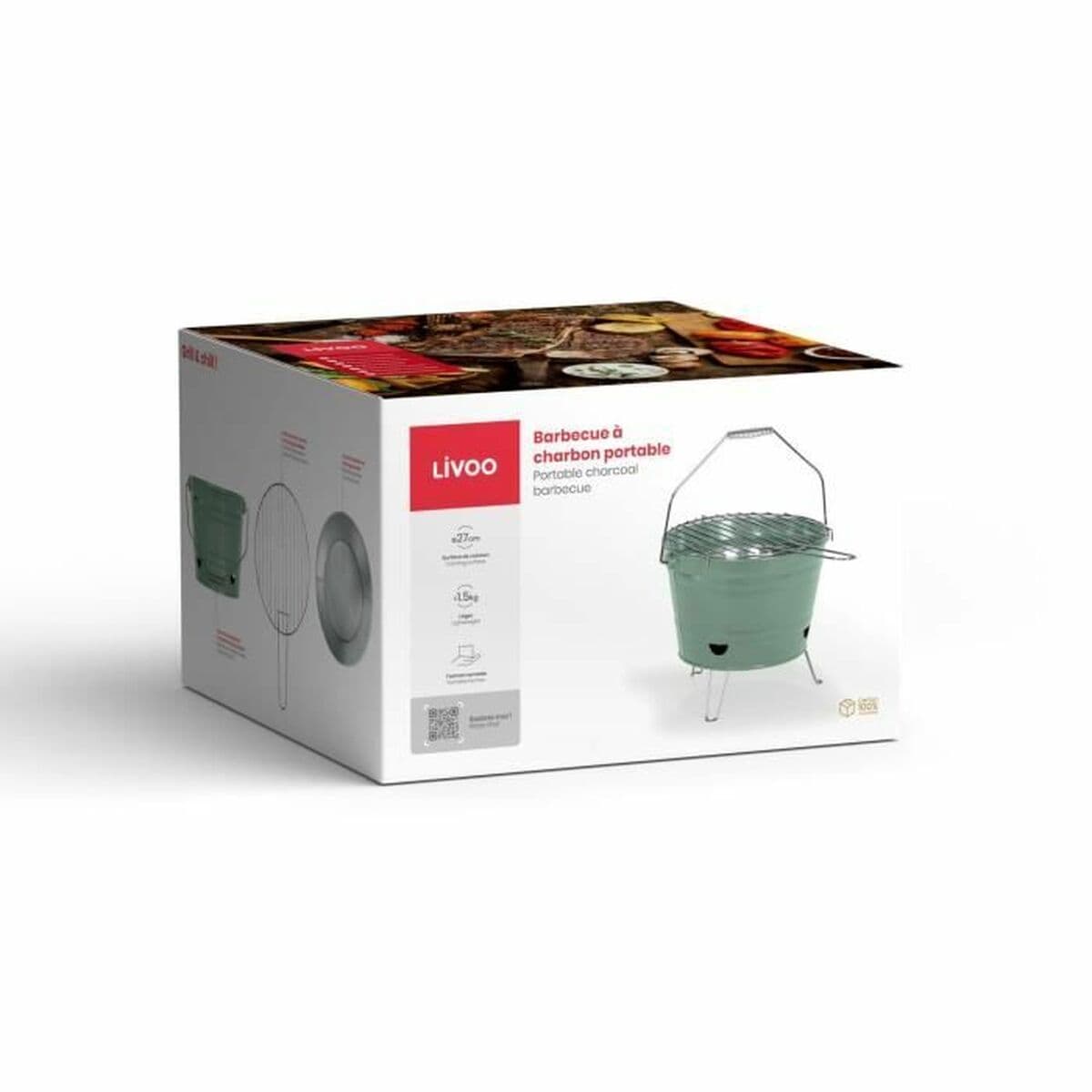 Barbacoa Portátil Livoo DOC327V  Metal Acero - Image 5