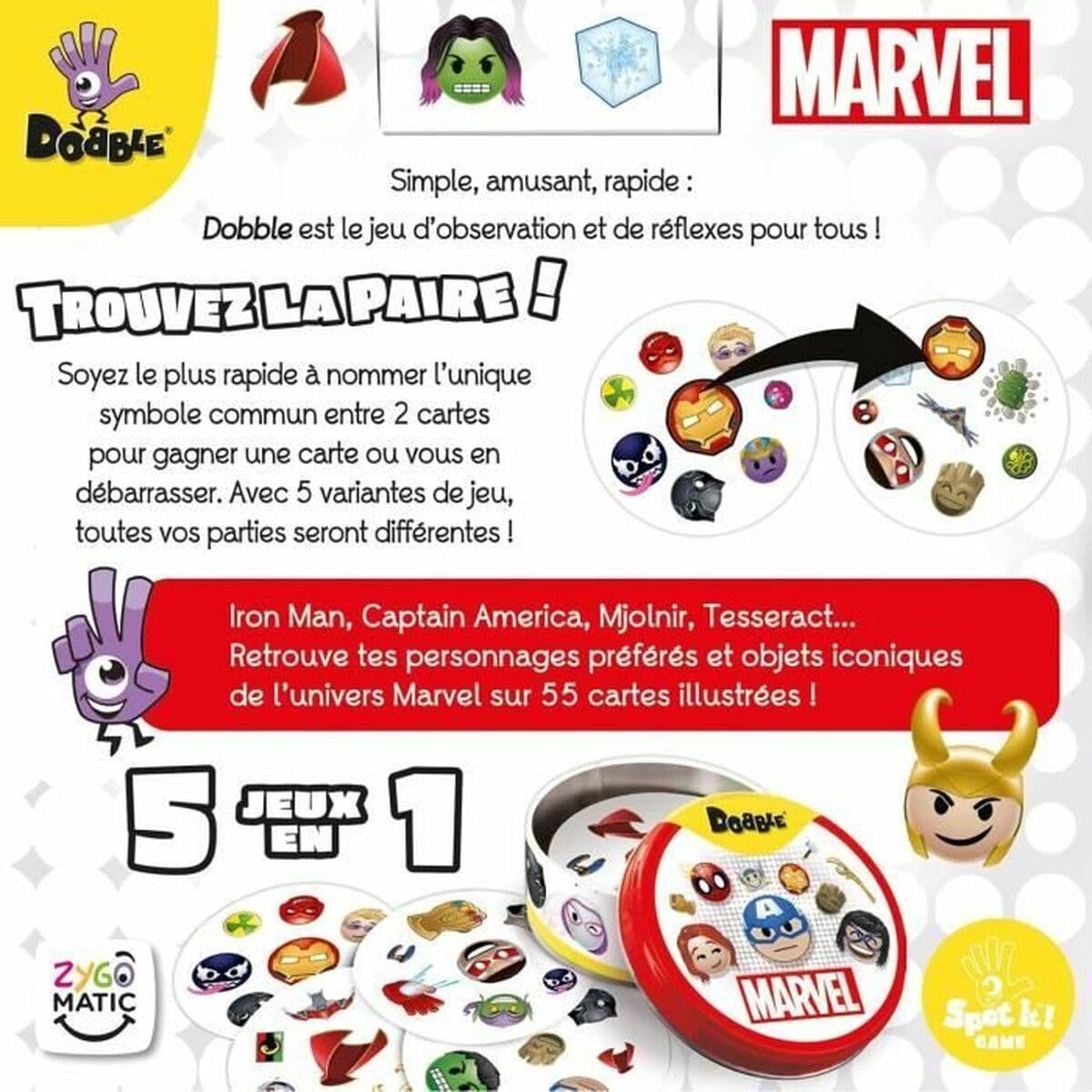 Izglītojošā Spēle Asmodee Dobble: Marvel - Image 3