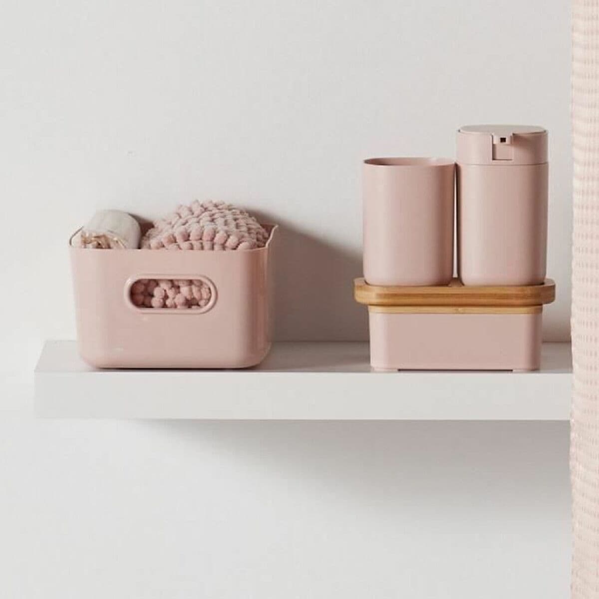 Set za Kupaonicu TODAY HOY Roza Plastika 3 Dijelovi - Image 3