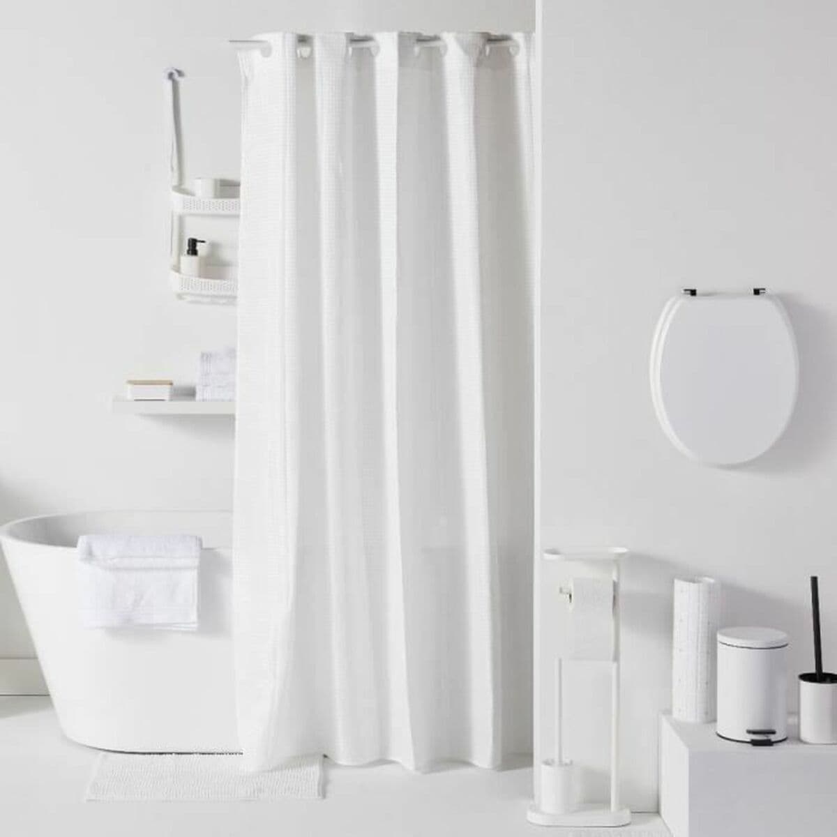 Set de Baie TODAY HOY Alb Plastic Modern (5 Unități) - Image 3