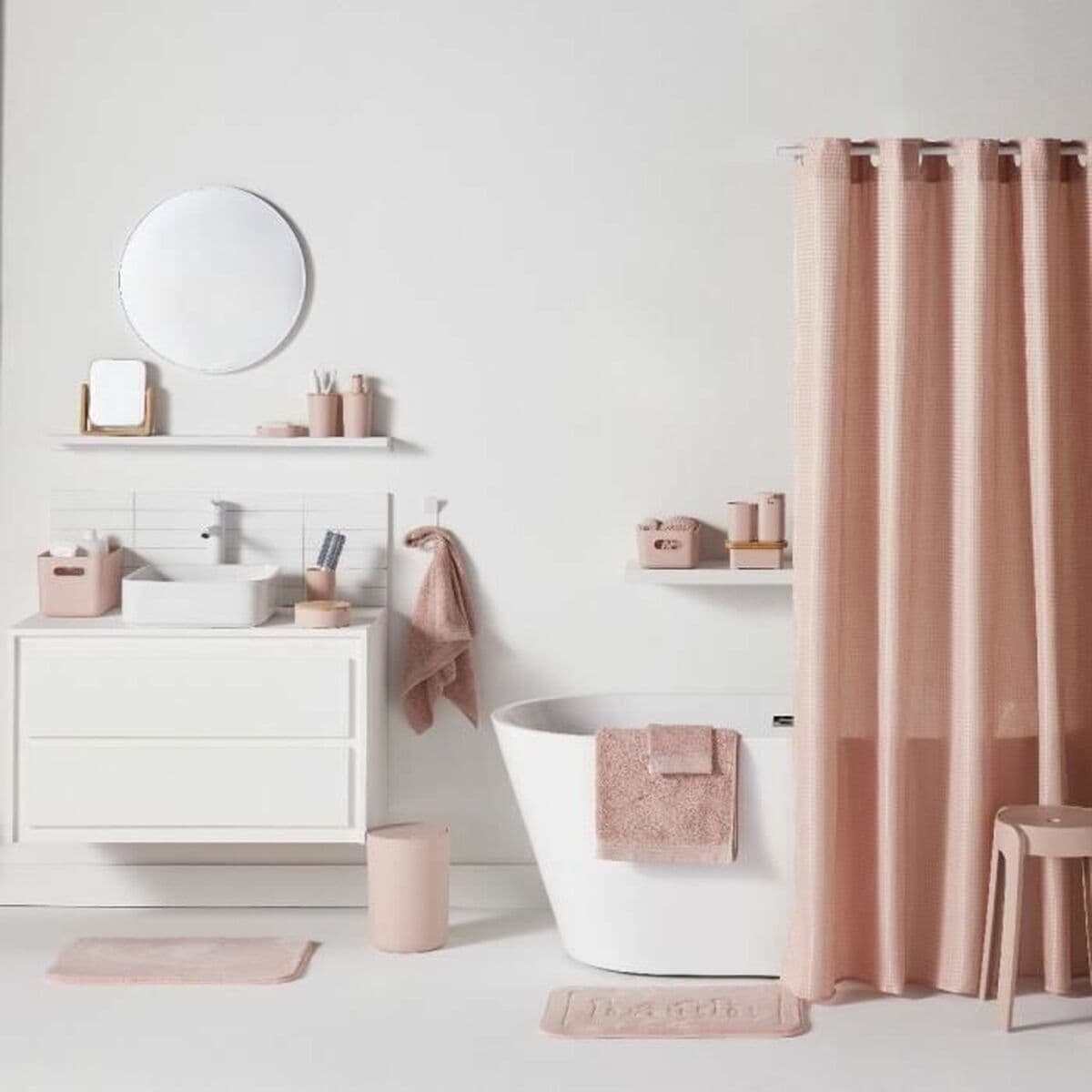 Badezimmer Set TODAY HOY Rosa Kunststoff Moderne (6 Stück) - Image 3