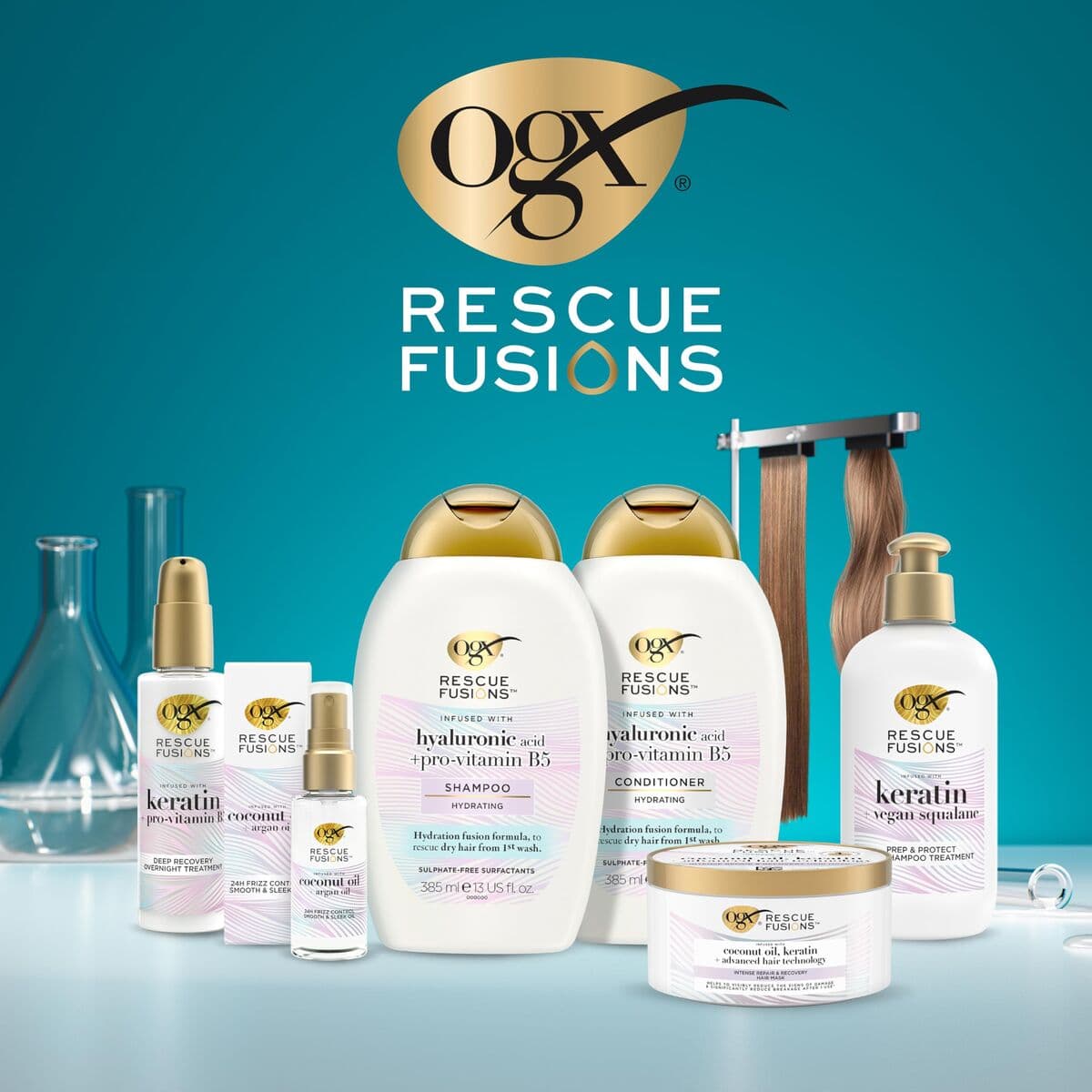 Shampoo OGX HYALURONIC & PRO-VITAMIN B5 385 ml - Image 6