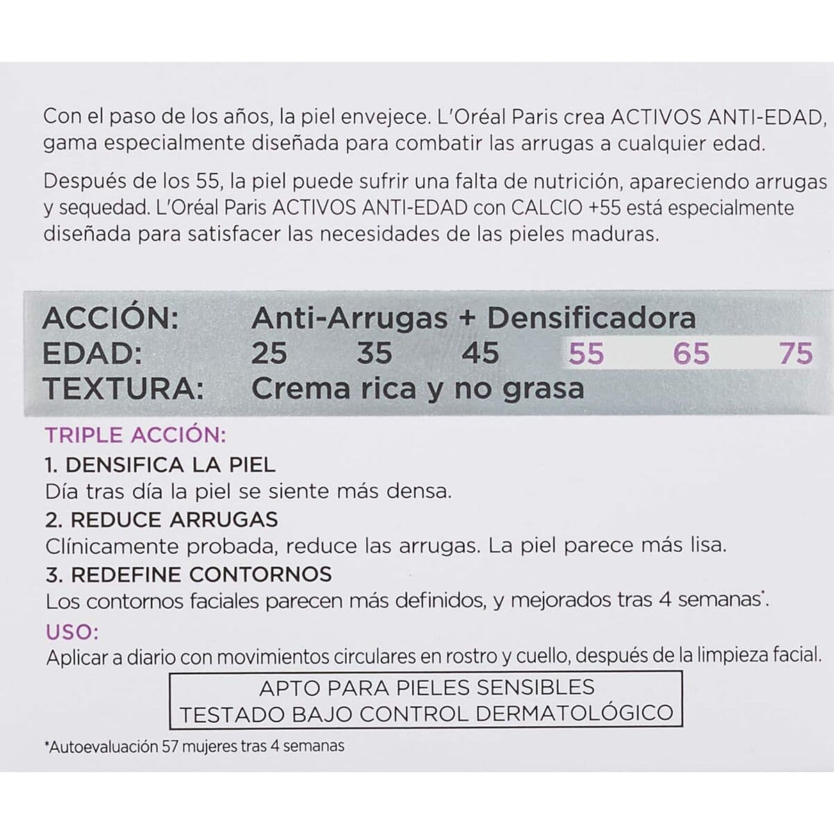 Anti-Rimpelcrème L'Oreal Make Up ANTI-ARRUGAS EXPERT 50 ml - Image 4