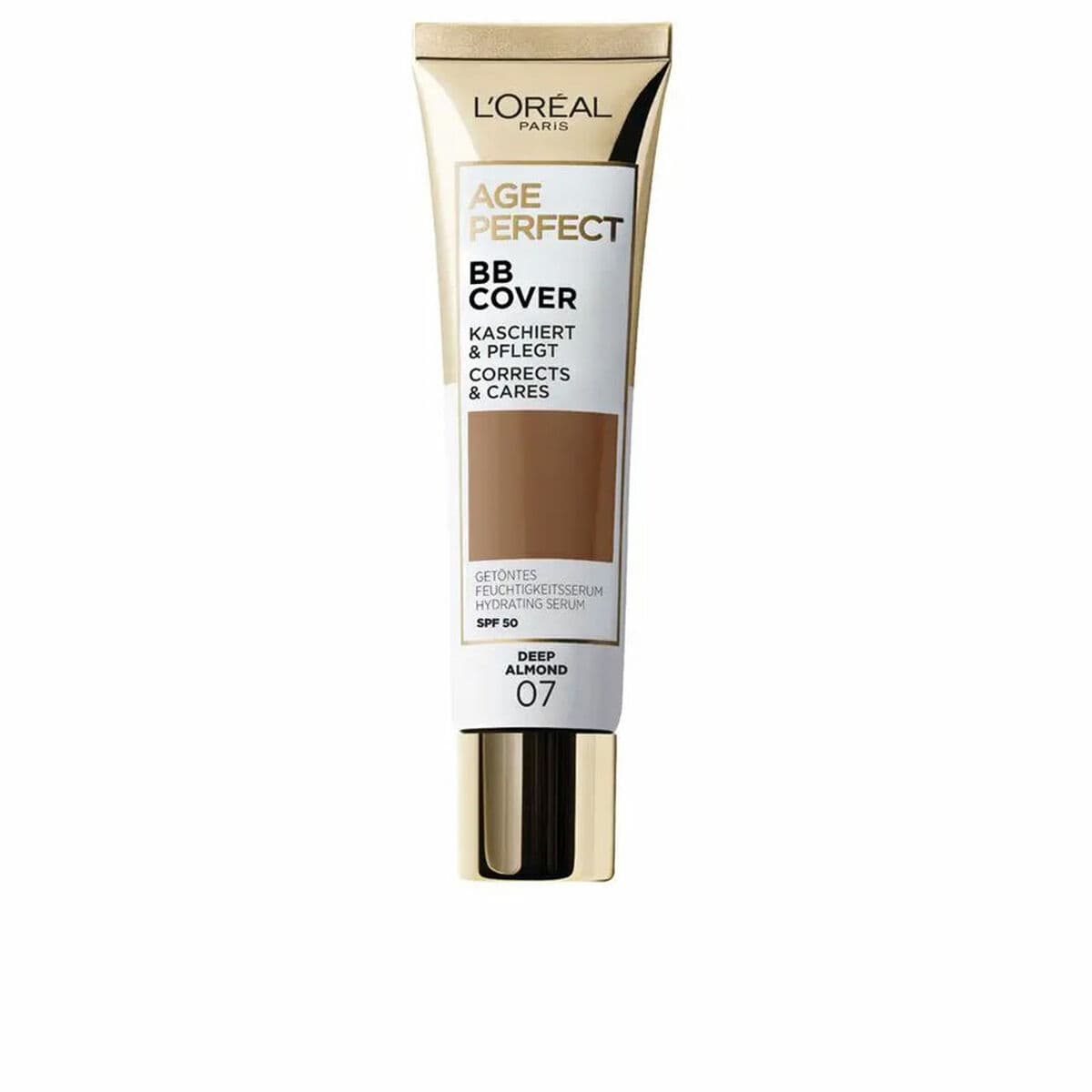Drėkinamasis kremas su spalva L'Oreal Make Up AGE PERFECT BB COVER Nº 07-Deep Almond Spf 50 30 ml