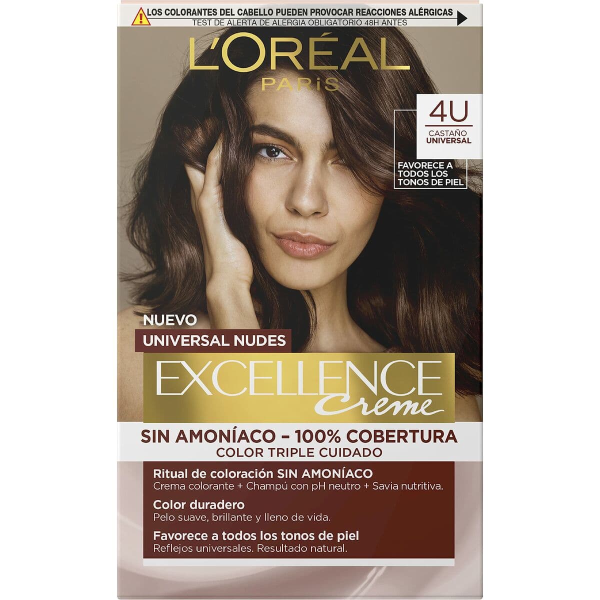 Püsivärv L'Oreal Make Up Excellence Pruun Nº 4u-Brown (5 Ühikut) - Image 2