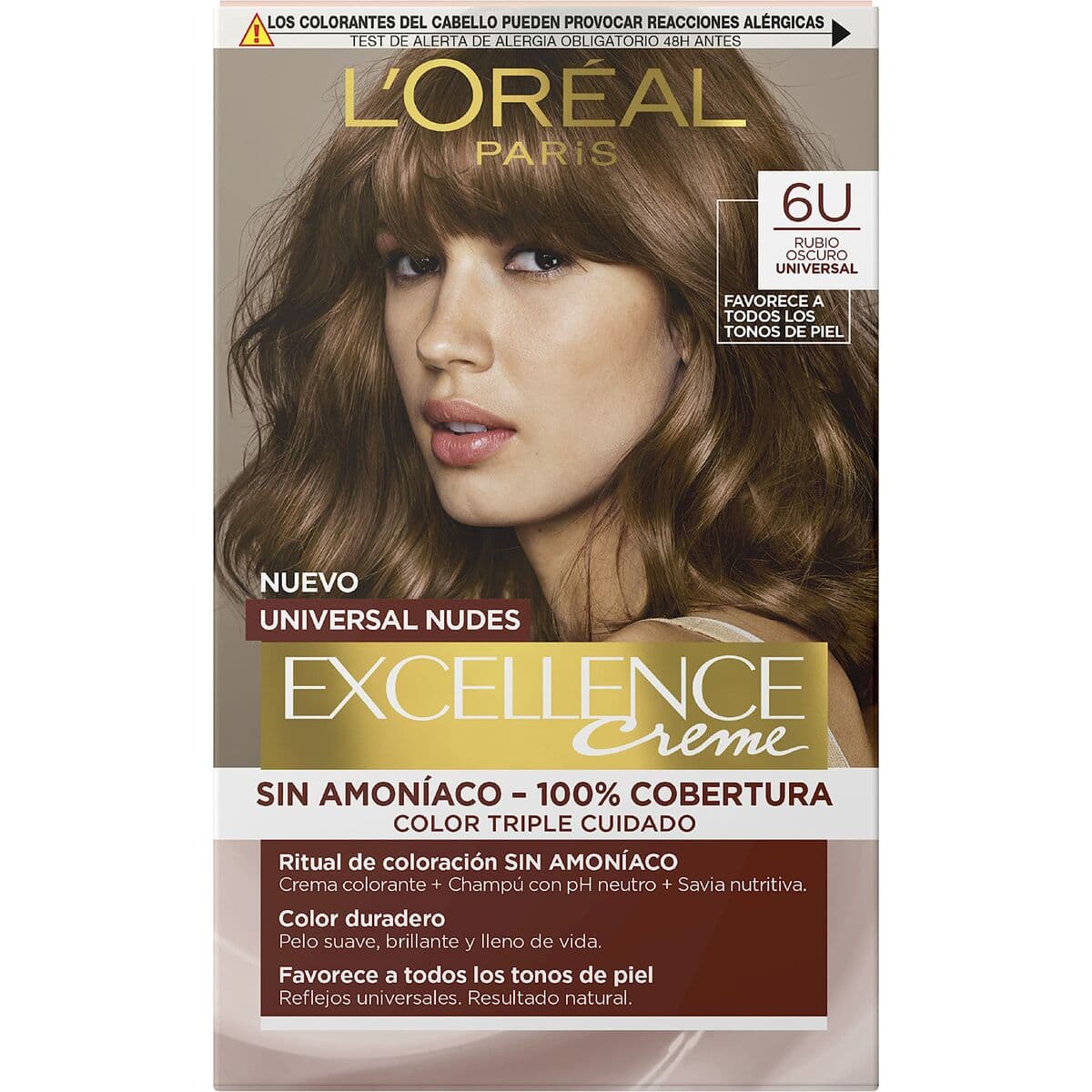 Tintura Permanente L'Oreal Make Up Excellence Biondo Scuro Nº 6u-Dark Blonde (5 Unità) - Image 2