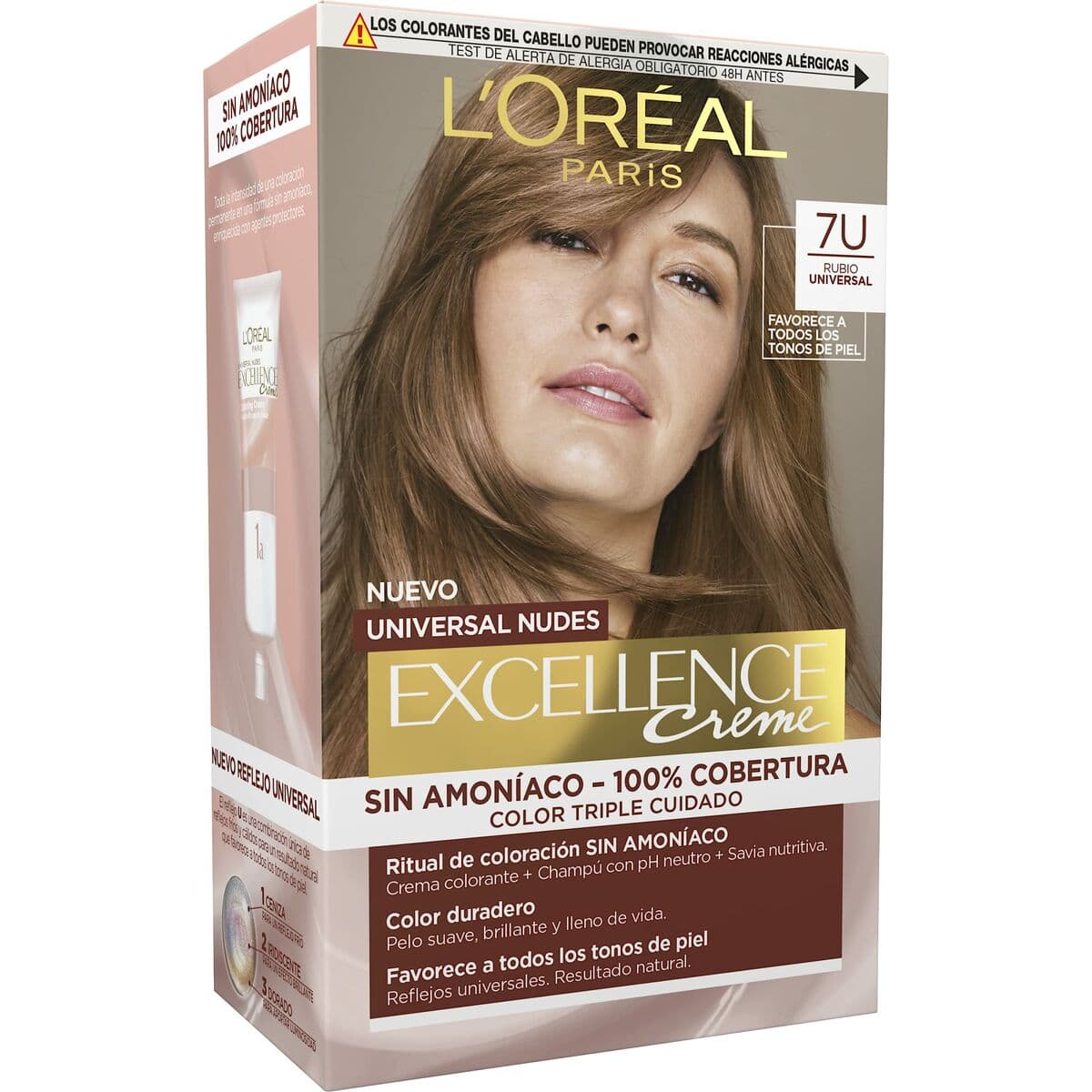 Tinte Permanente L'Oreal Make Up Excellence Rubio Nº 7u-Blonde (5 Unidades)