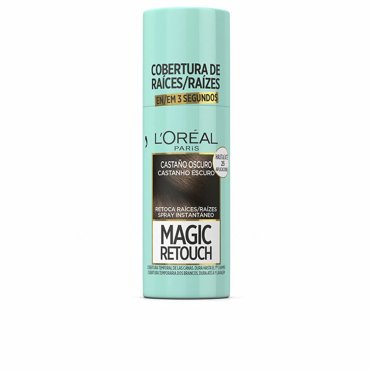 Spray Temporal Corrector de Raíces L'Oréal Paris Magic Retouch Castaño Nº 3-Castano Oscuro Spray 75 ml