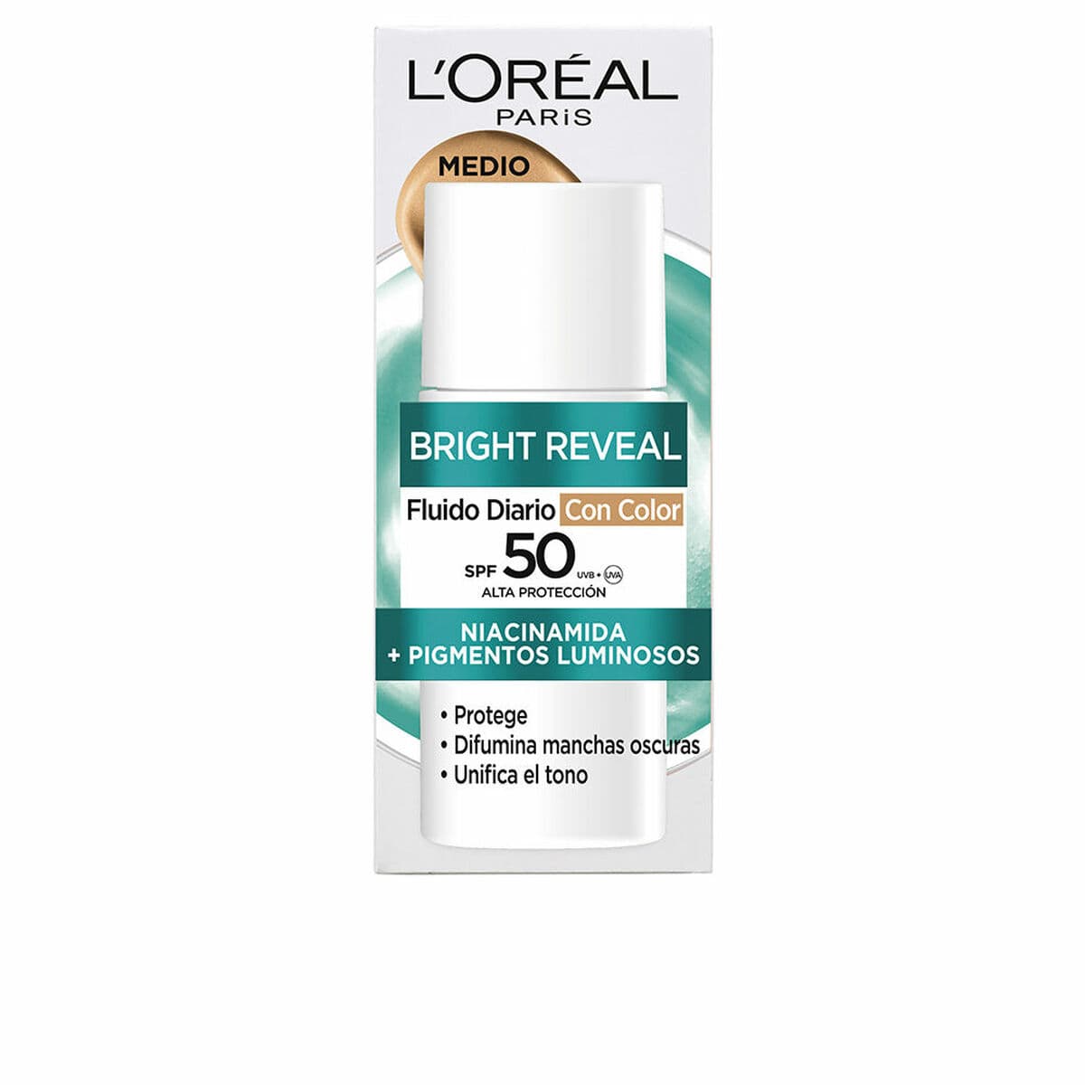 Crema Facial L'Oreal Make Up BRIGHT REVEAL NIACINAMIDA Spf 50 50 ml