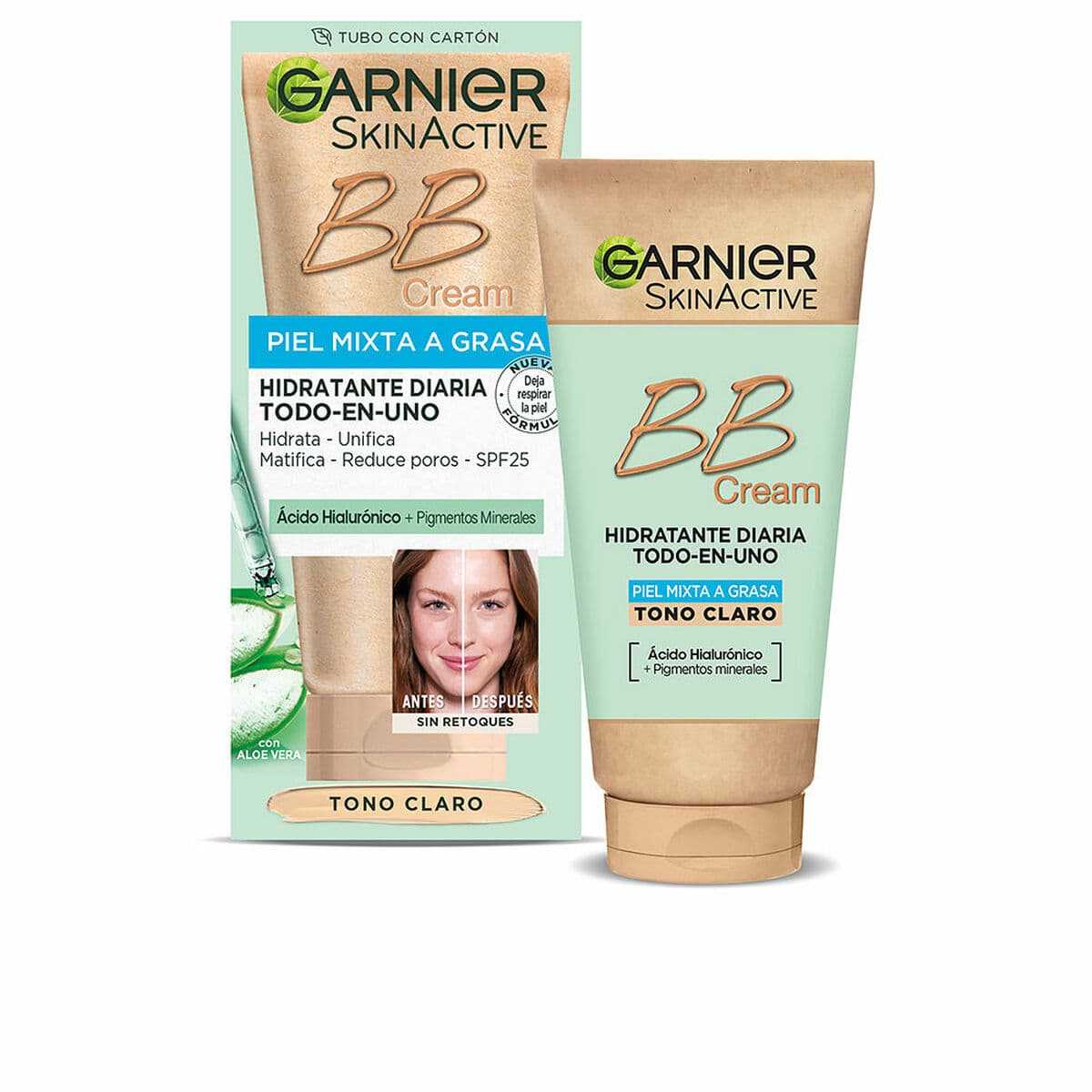 Drėkinamasis kremas su spalva Garnier Skinactive Bb Cream Light Aiškus Spf 25 50 ml