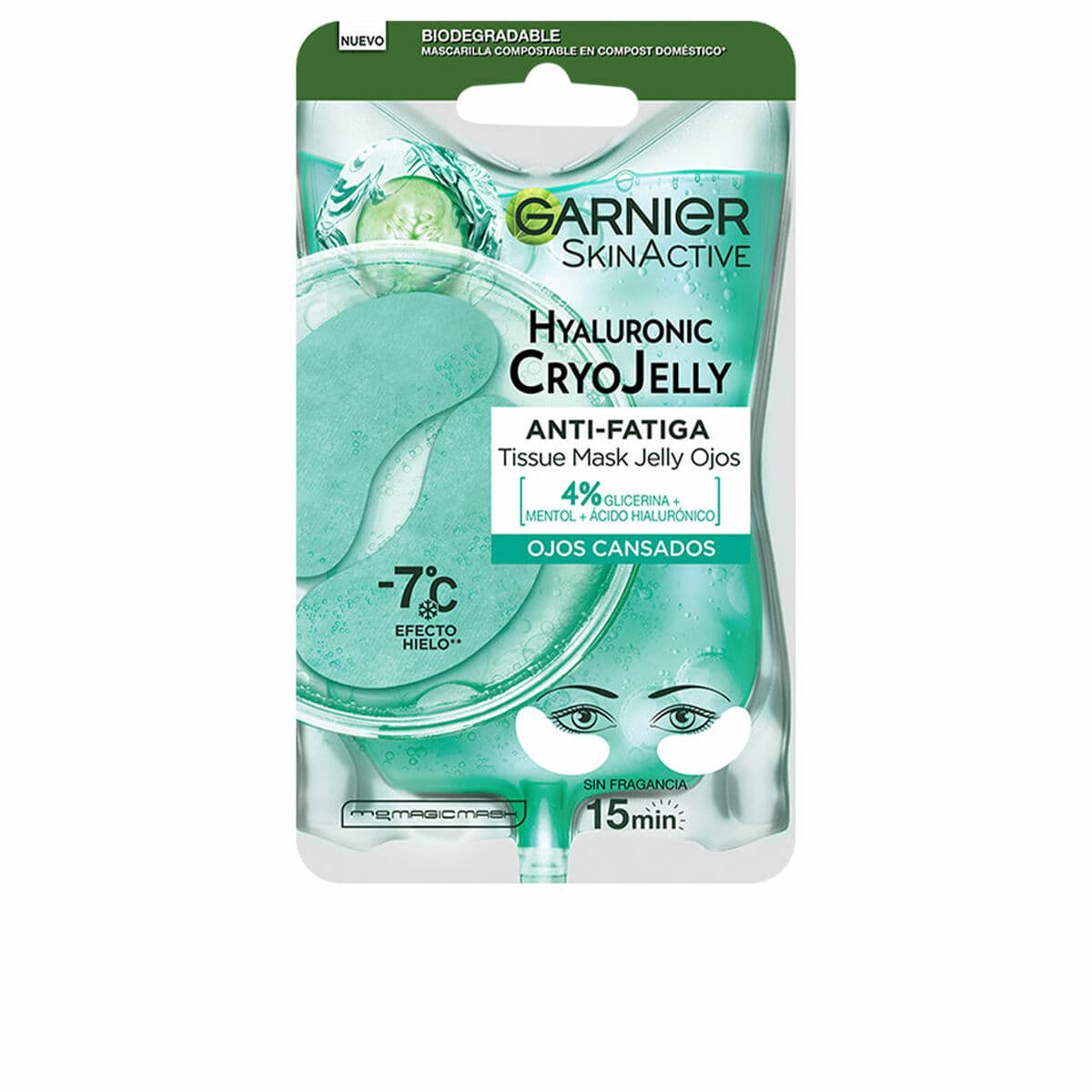 Mask for Eye Area Garnier Hyaluronic Cryojelly 5 g Anti-fatigue