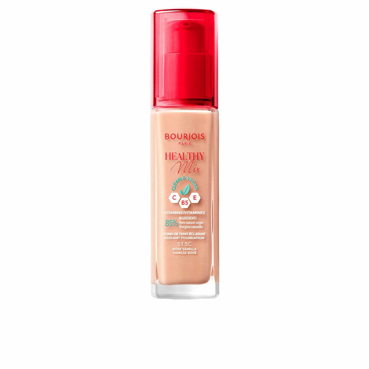 Base de Maquilhagem Fluida Bourjois Healthy Mix Nº 515 Nº 515-Rose Vanilla 30 ml