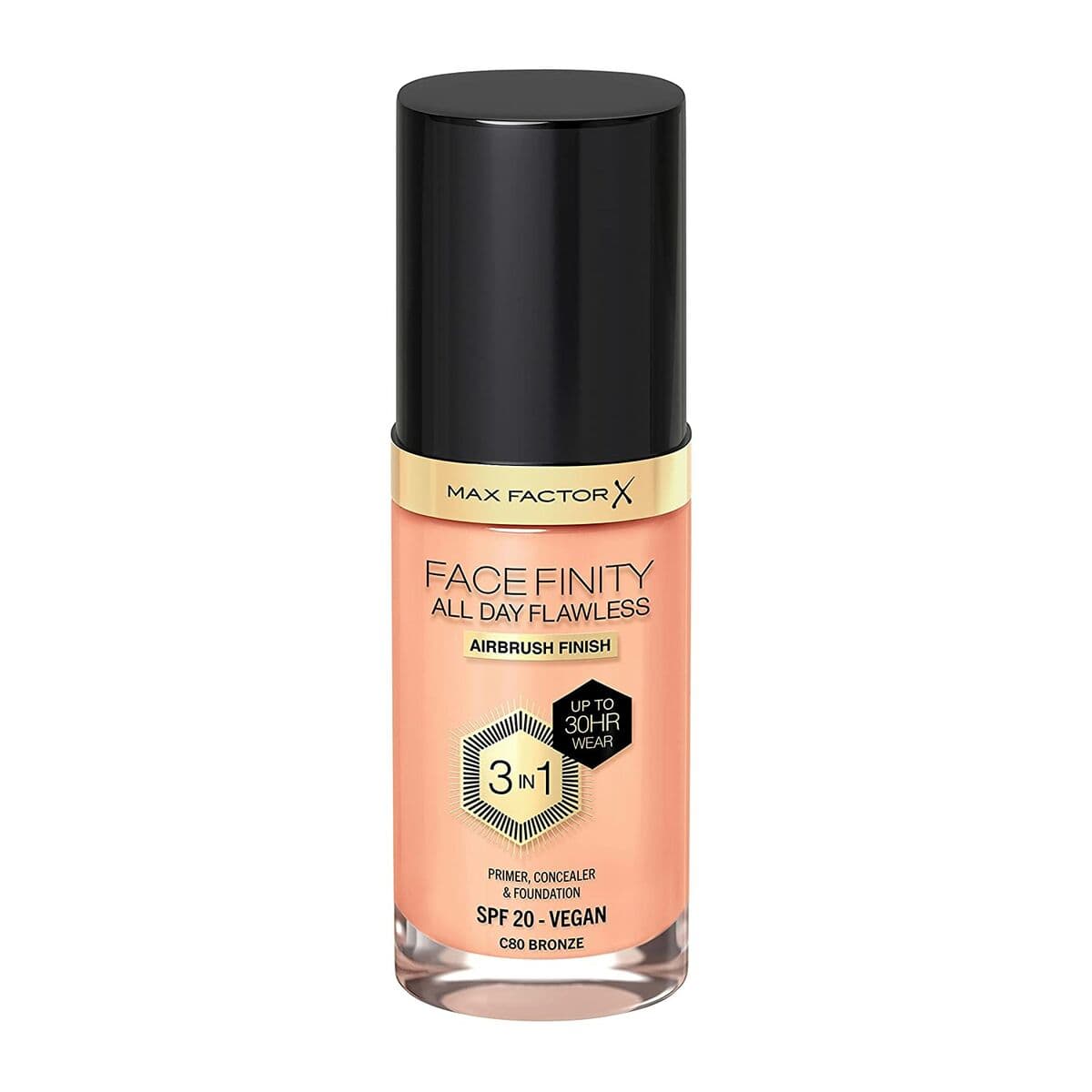 Base de Maquilhagem Cremosa Max Factor Facefinity Nº 80-bronze Nº 80 Bronze Spf 20 30 ml 3 em 1