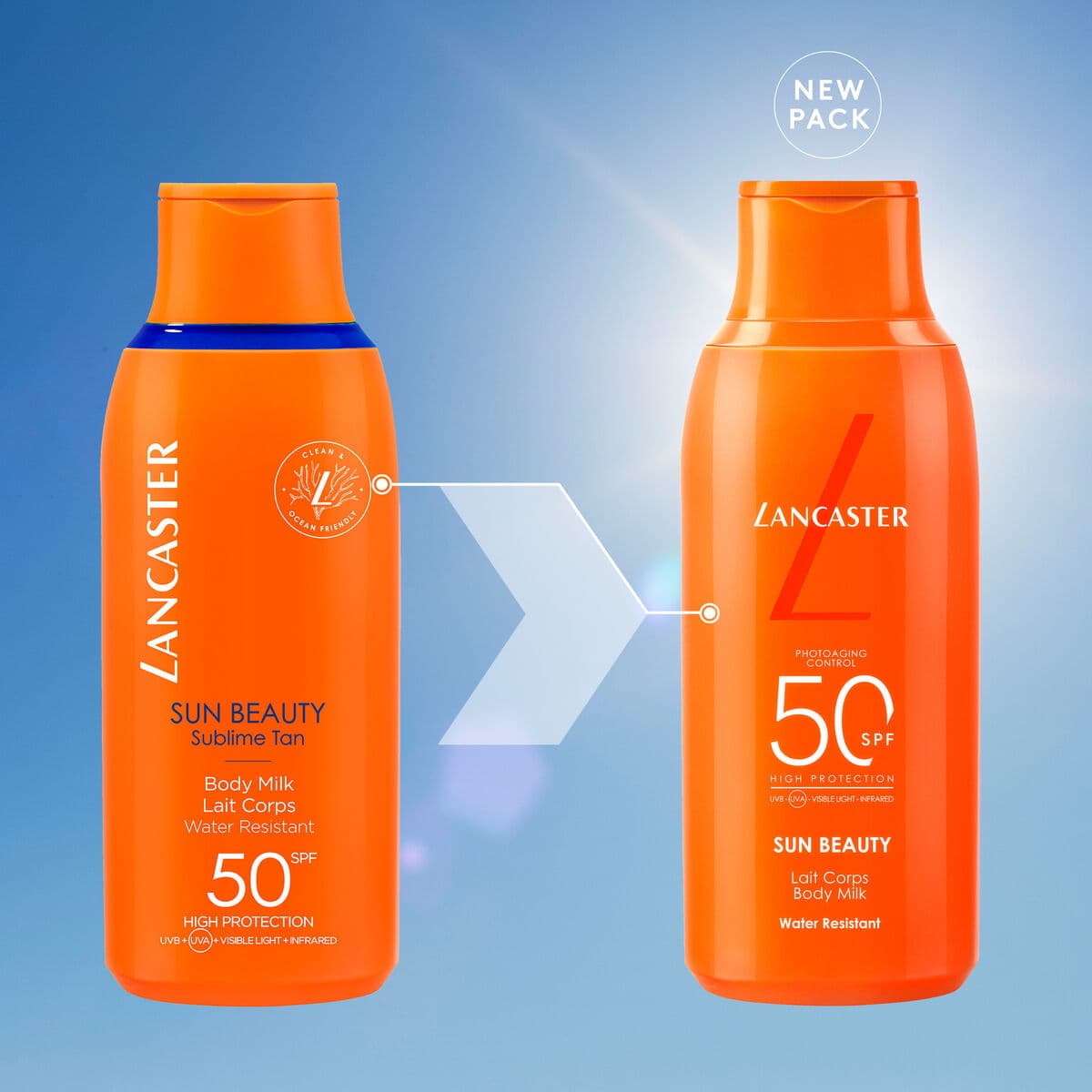 Sonnenmilch Lancaster SUN BEAUTY Spf 50 400 ml - Image 3