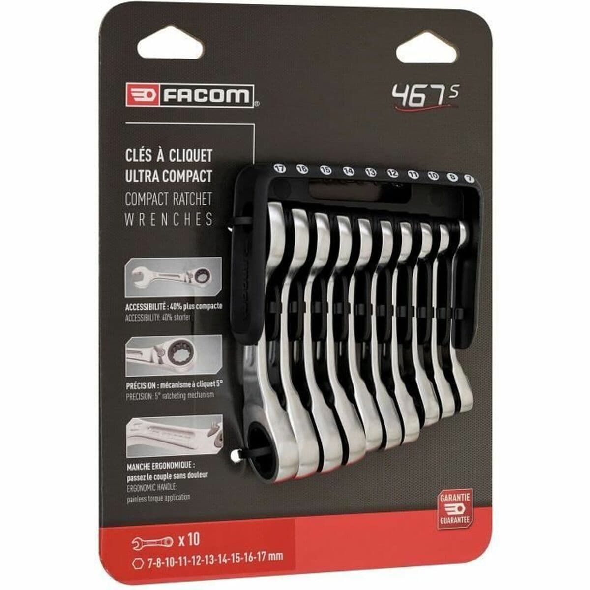 Kombineeritud mutrivõtmete komplekt Facom 467BS.JP10PB - Image 3