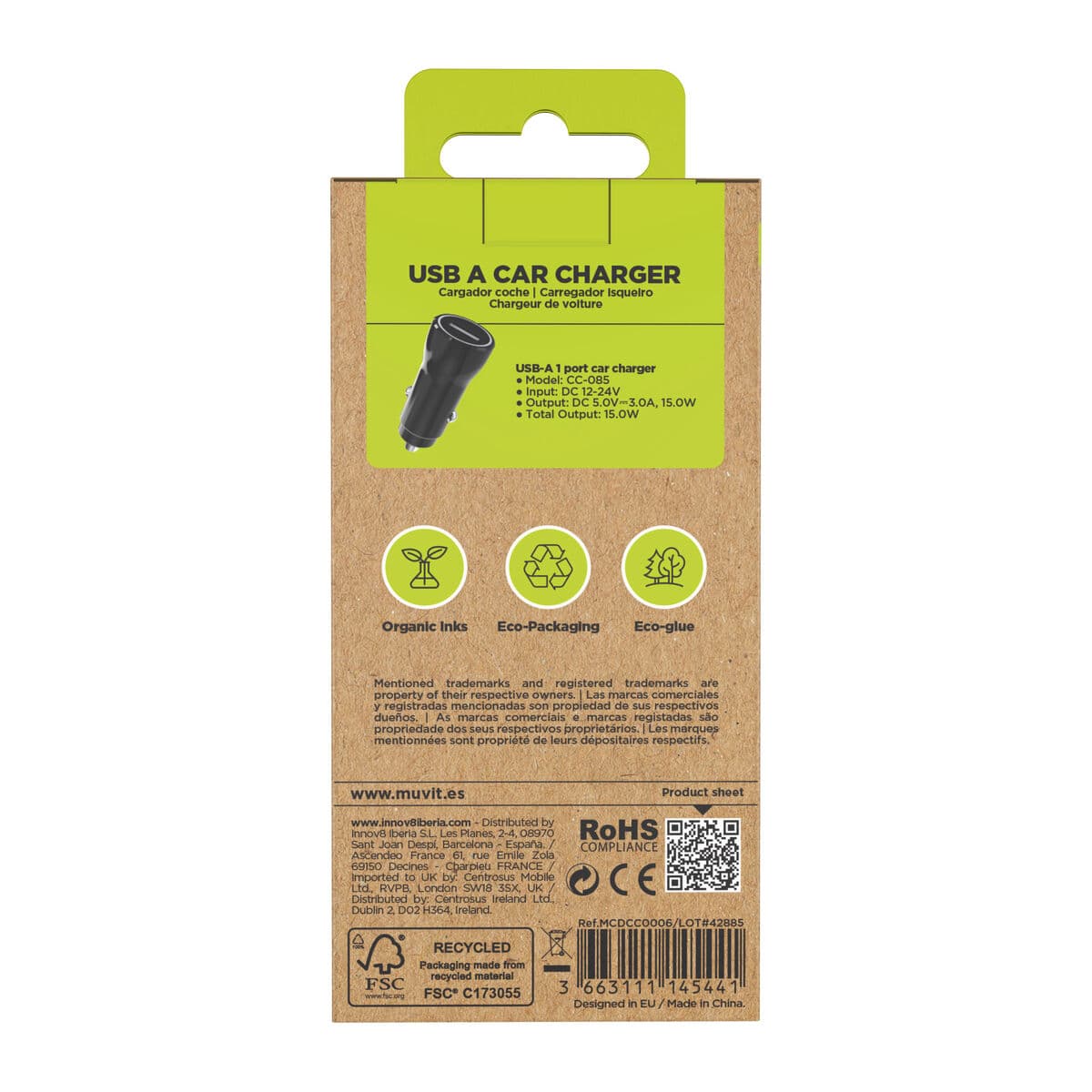 Billaddare Muvit Svart 12 W - Image 6