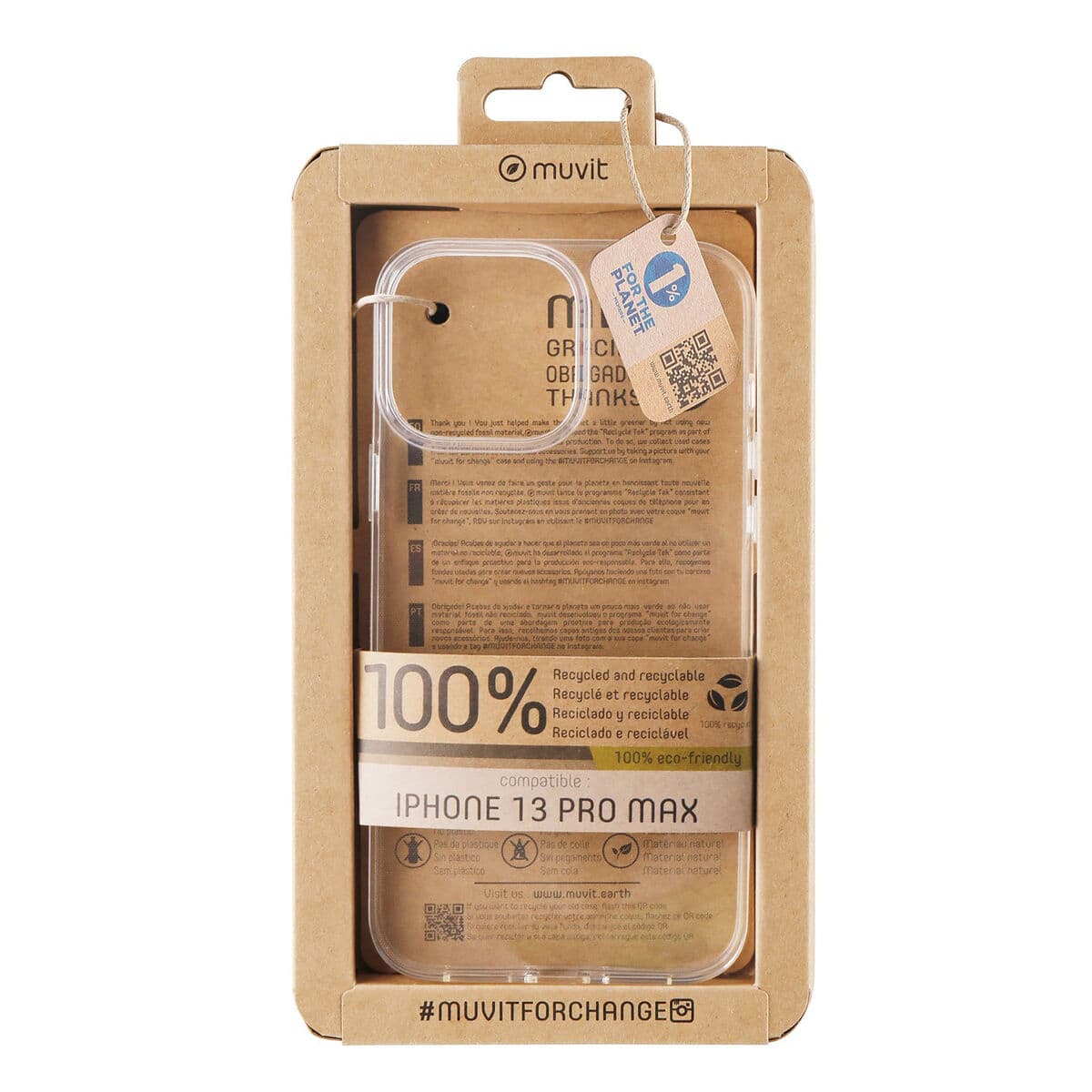 Protection pour téléphone portable Muvit for Change iPhone 13 Pro Max