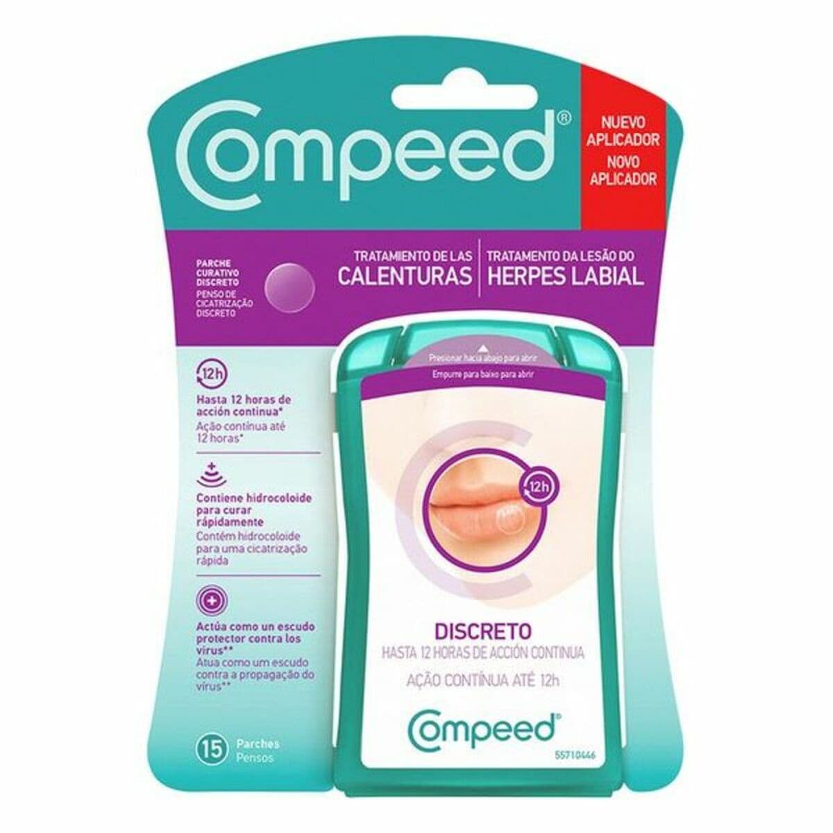 Náplasť na Labiálny Herpes Compeed Calenturas 15 kusov (15 uds)