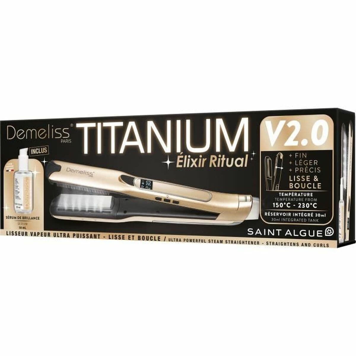 Lisseur à cheveux Saint-Algue TITANIUM V2 ELIXIR RITUAL DEMELISS - Image 2