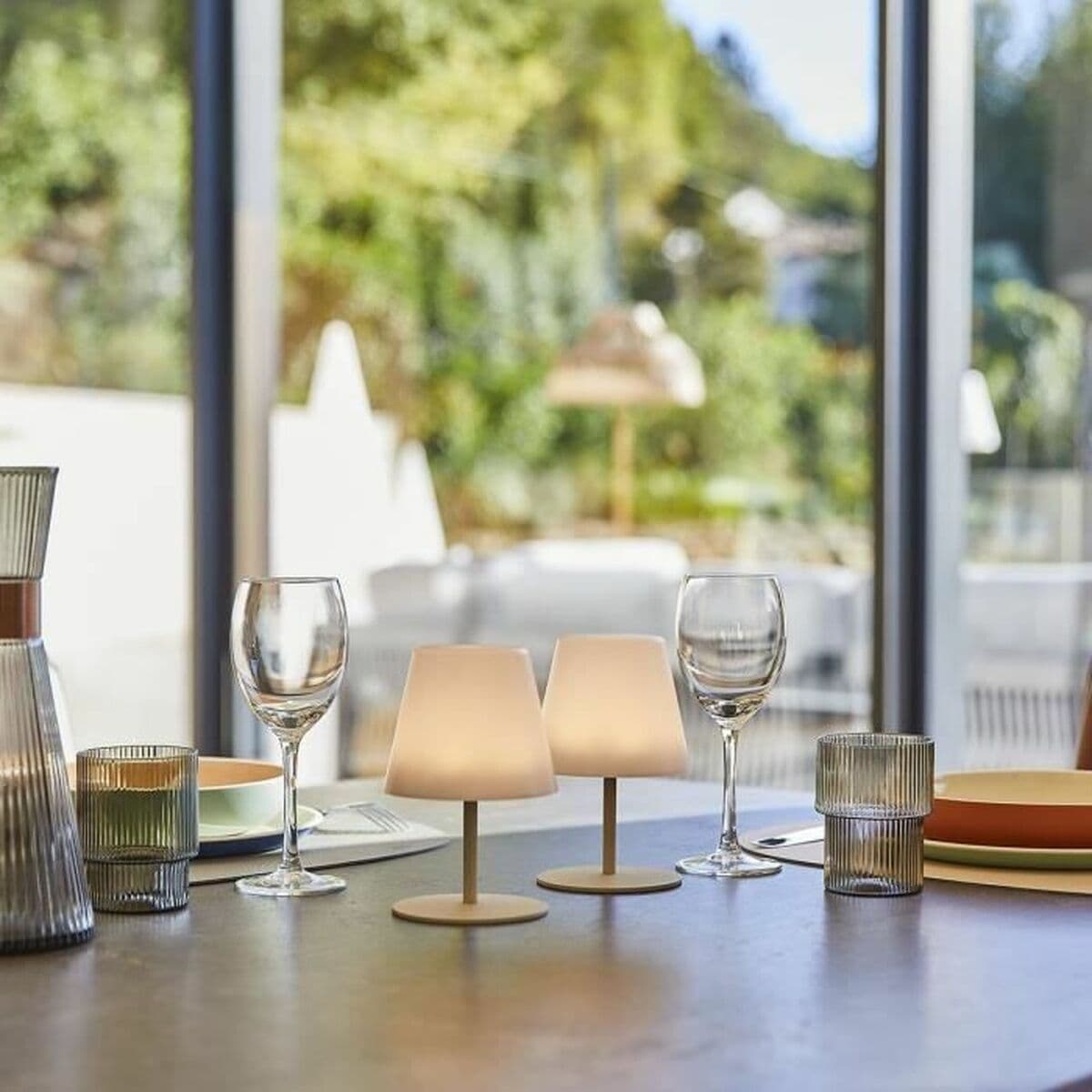 Tischlampe Lumisky E27 Hellbraun - Image 2