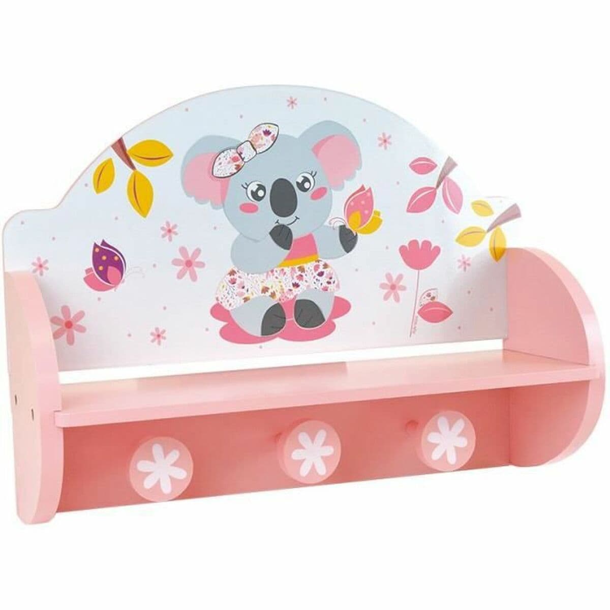 Perchero de Pared Fun House Rosa Madera MDF (33 x 46 x 15 cm) - Image 3
