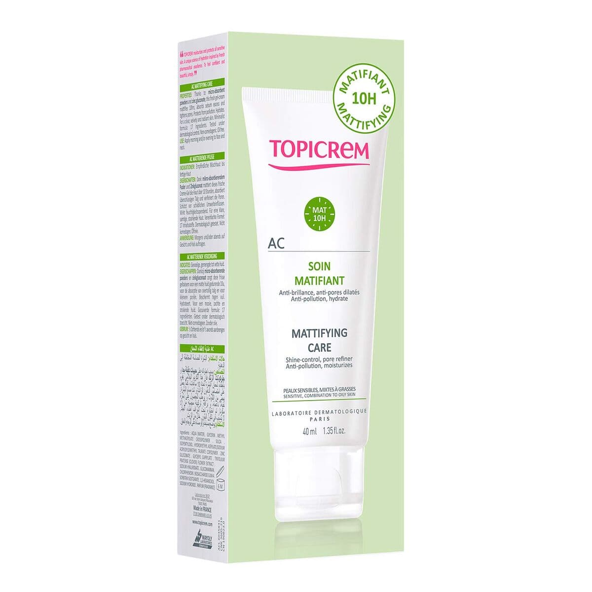 Ansiktskräm Topicrem Ac 40 ml Gel Matt ytbehandling - Image 3