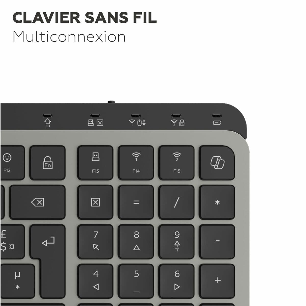 Clavier Mobility Lab KP450W Compact Noir Gris - Image 9