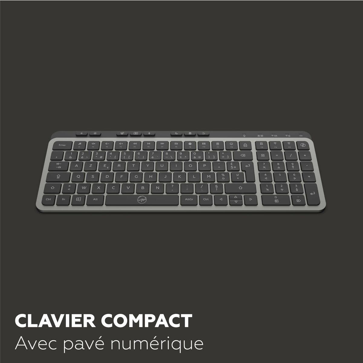 Clavier Mobility Lab KP450W Compact Noir Gris - Image 10