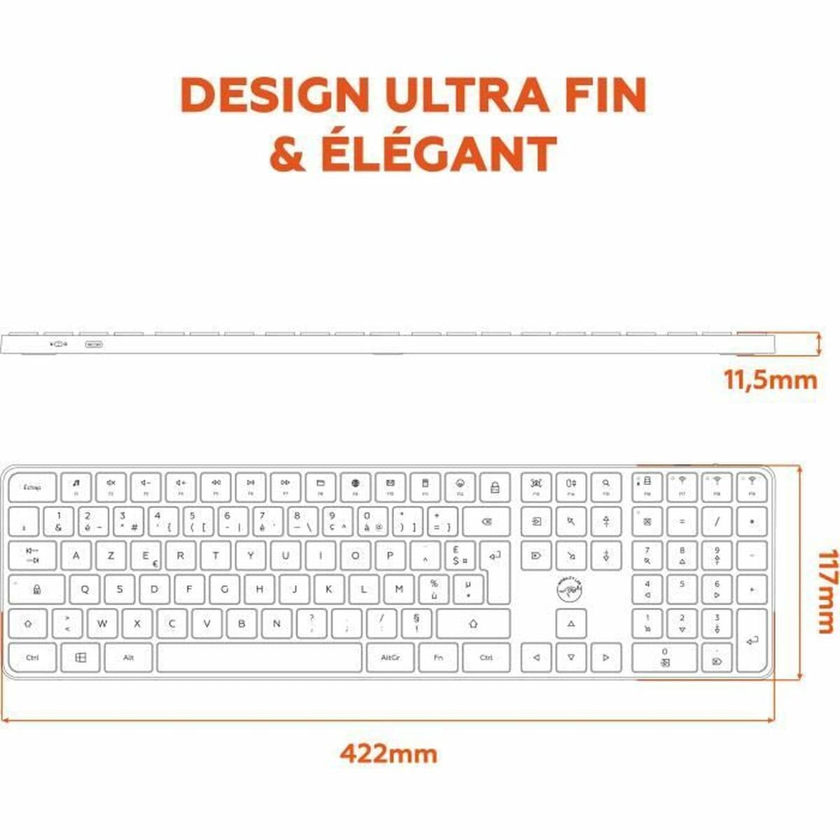 Tastatur Mobility Lab KP430W Grau - Image 7