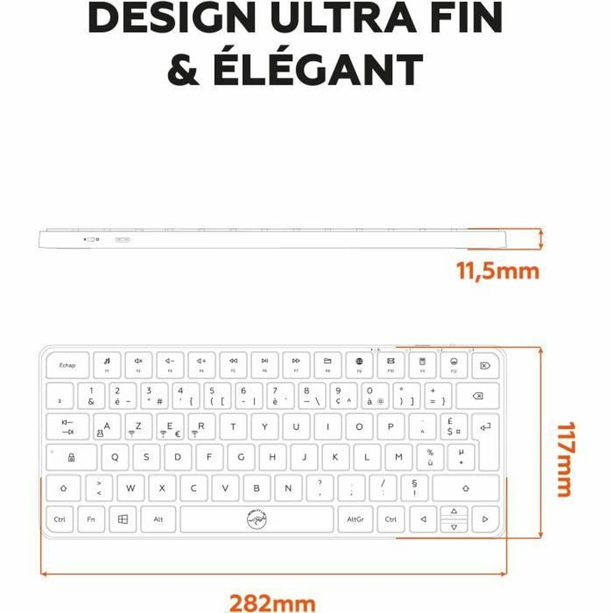 Klaviatūra Mobility Lab KMP2000W Mini Balta - Image 13