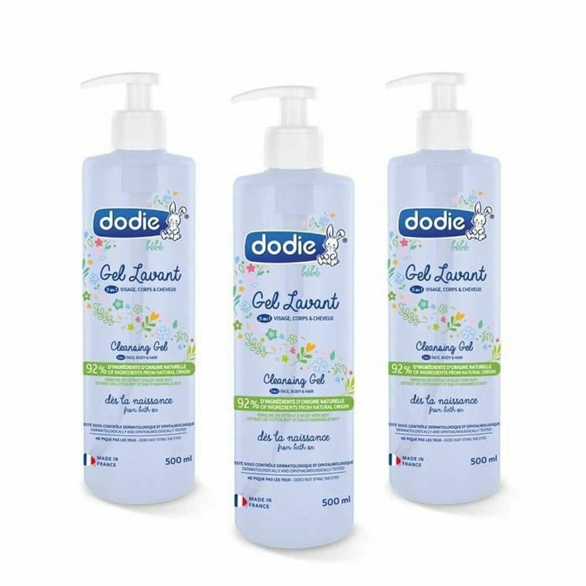 Gel de Ducha Dodie 500 ml 3 Piezas (3 Unidades)