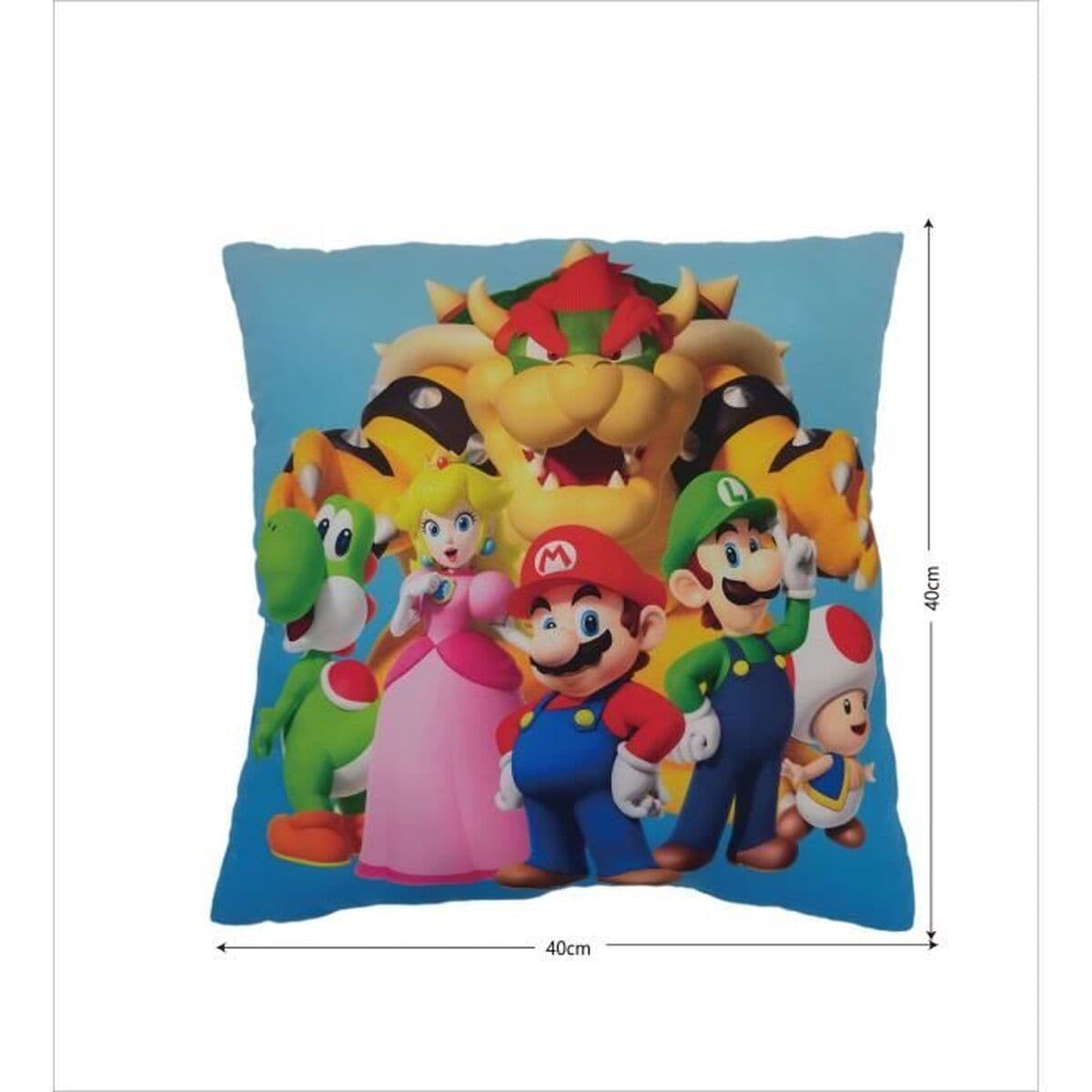 Cushion Mario Bros 41 x 3 x 39 cm Multicolour Polyester Children's - Image 4